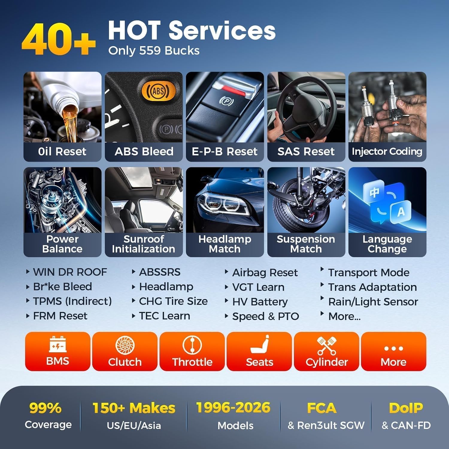 Autel Scanner MaxiCOM MK900: 3000+ Active Tests 40+ Service as MK900-BT | 8 in Up of MK808S MK808BT Pro MX808S