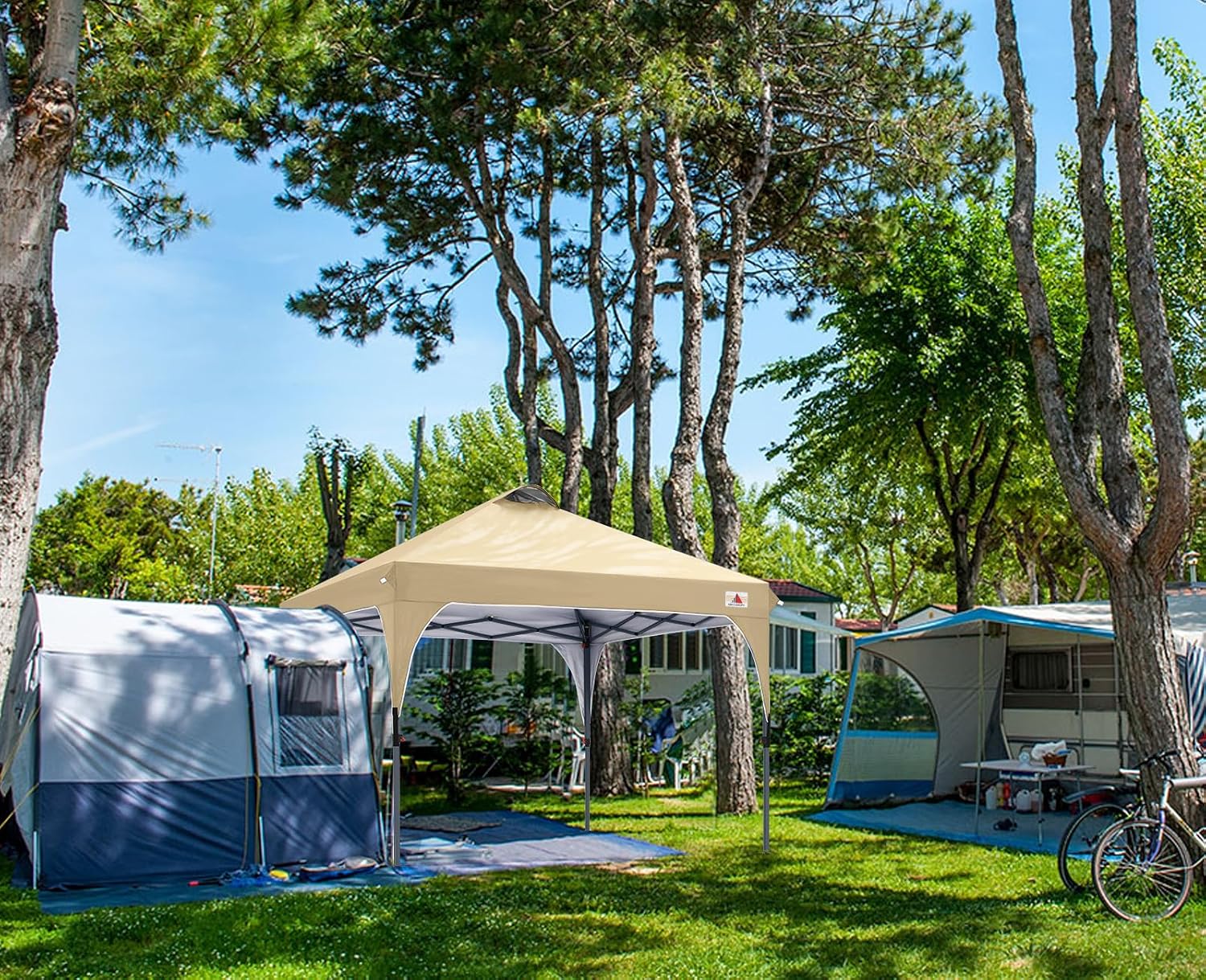 ABCCANOPY Outdoor Pop up Canopy Tent, 10x10 Instant Portable Canopy for Camping, Beach, Backyard,Gray | Water resistant & UV protection canopy, easy setup, with carry bag, ideal for camping, beach, backyard, market events