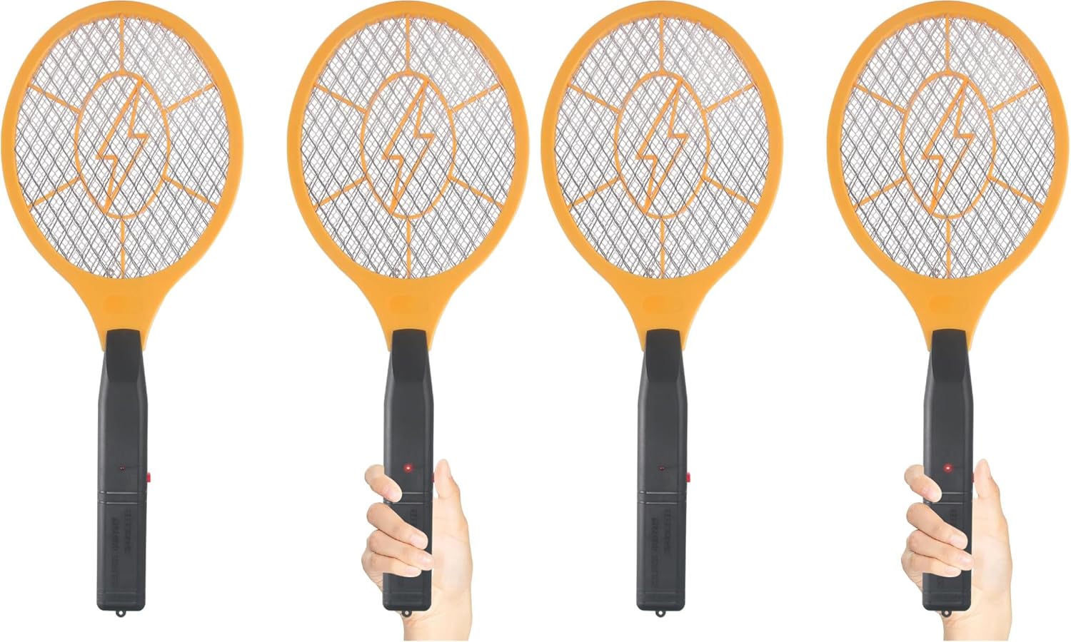 Electric Fly Swatter Handheld Bug Zapper - Indoor Outdoor Zapping Racket for Pest Mosquito & Flies - Battery Powered Safe to Touch with 3-Layer