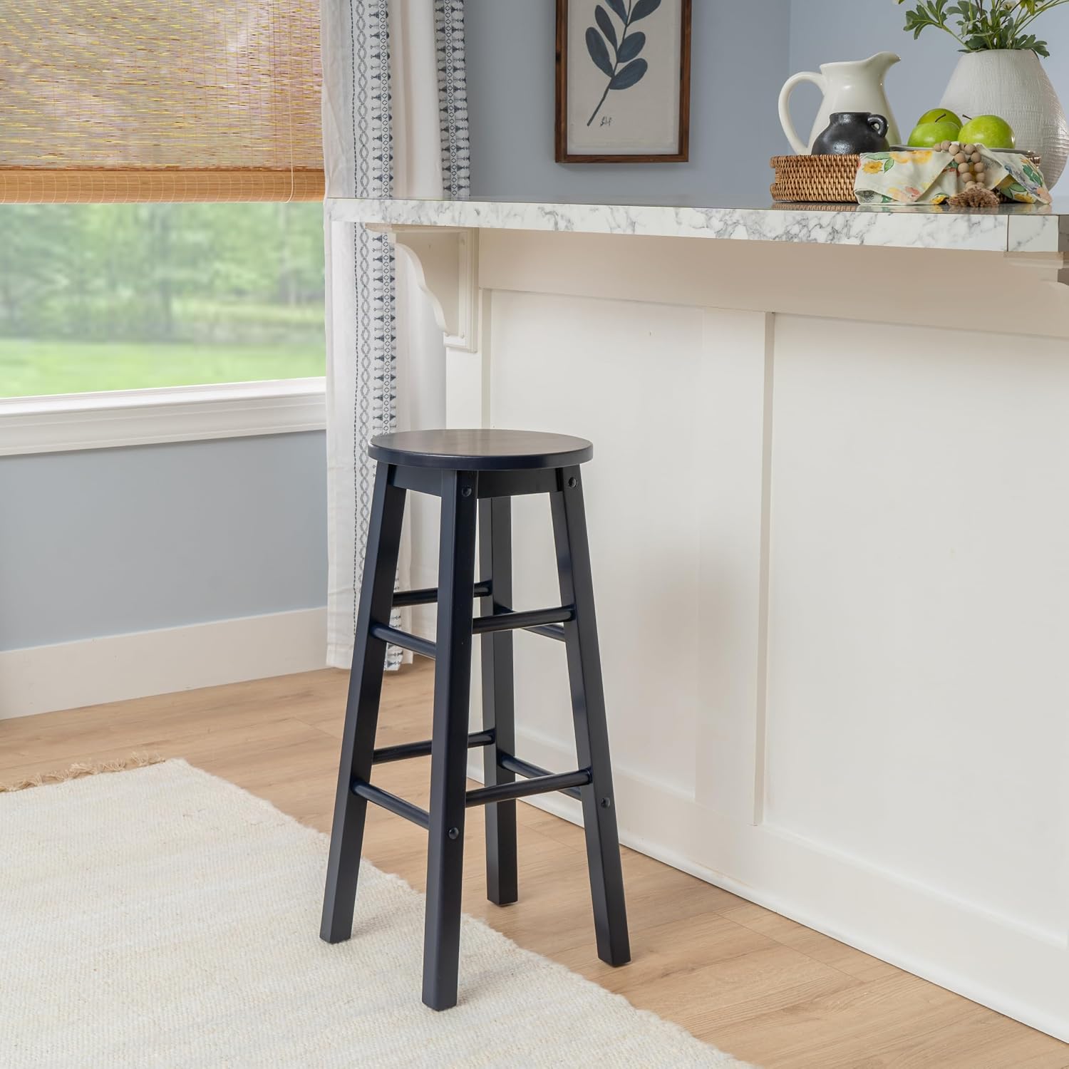 Linon 29-Inch Barstool With Round Seat