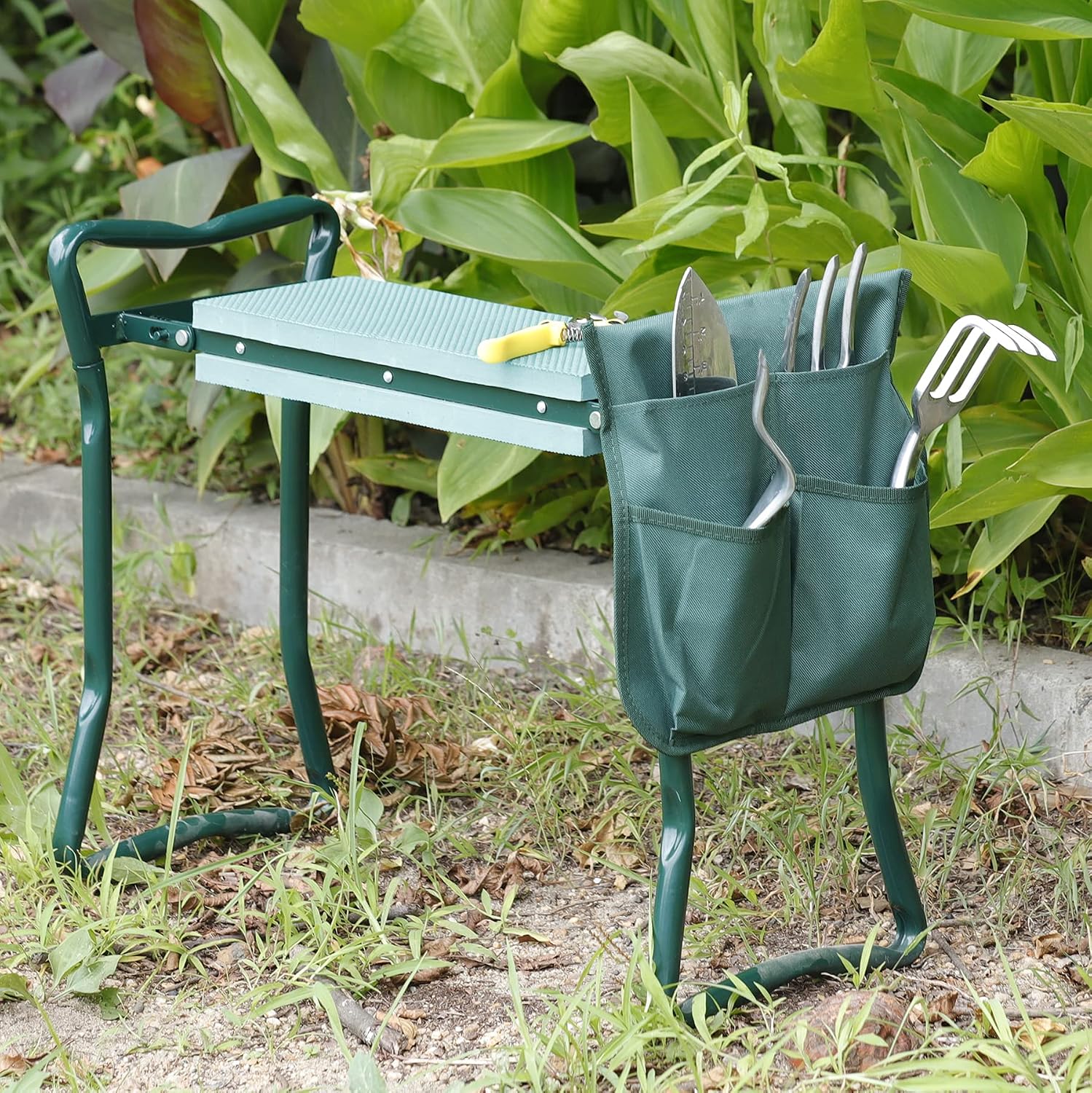 Folding Garden Kneeler Bench, Heavy Duty Garden Stool Kneeling Pad, Bench Seat for Kneeling to Prevent Knee Pain