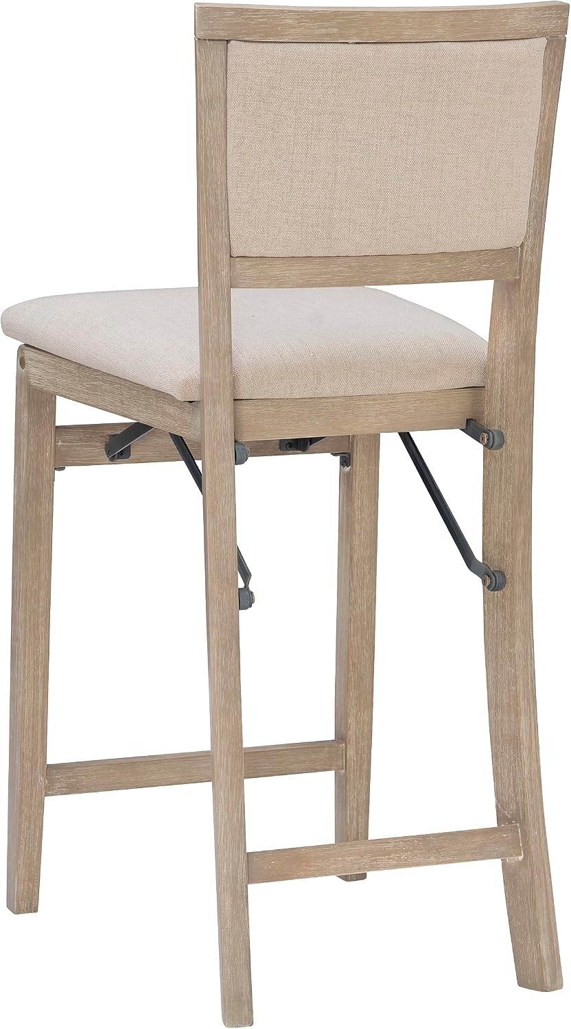 Linon Keira Pad Back Folding Bar Stool
