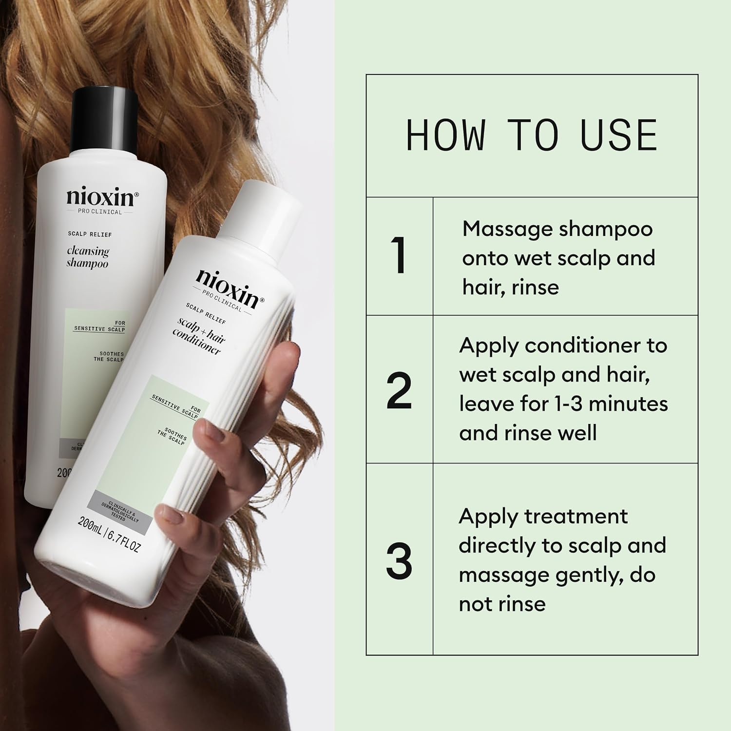 NIOXIN Scalp Relief System Kit | Soothes, Hydrates & Thickens Hair