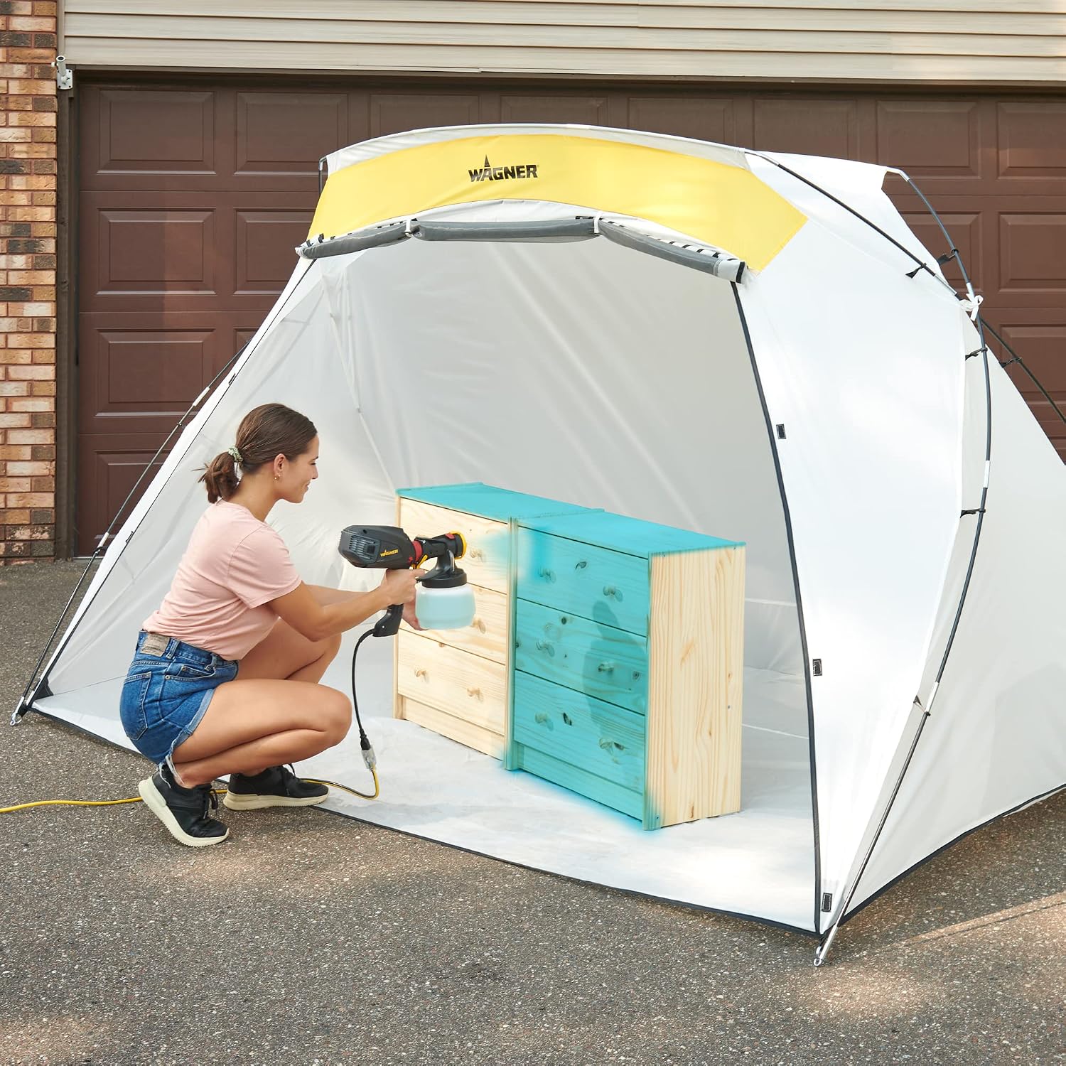 HomeRight Large Spray Shelter C900038 Portable Paint Booth for DIY Spray Painting, Hobby Paint Booth Tool Painting Station, Spray Paint Tent