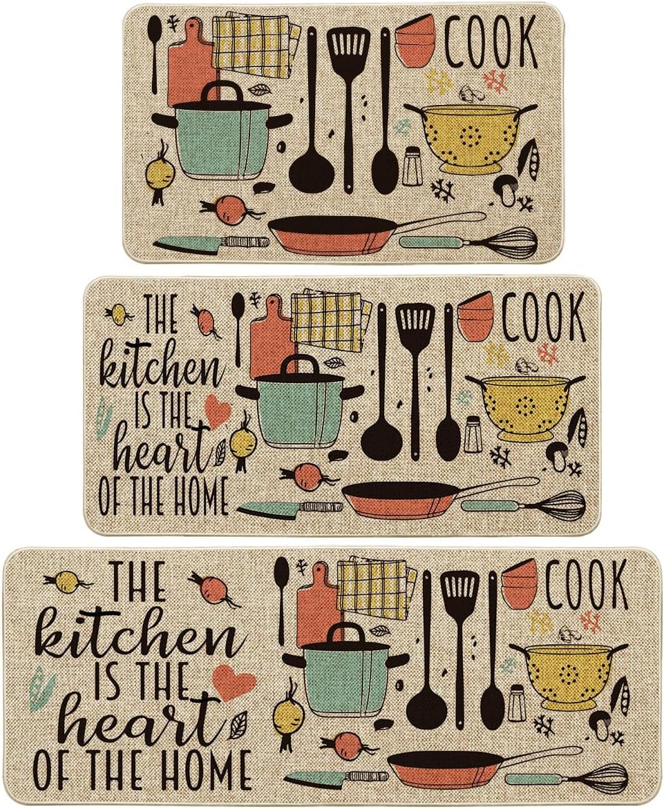 Artoid Mode The Kitchen is The Heart of The Home Kitchen Mats Set of 2