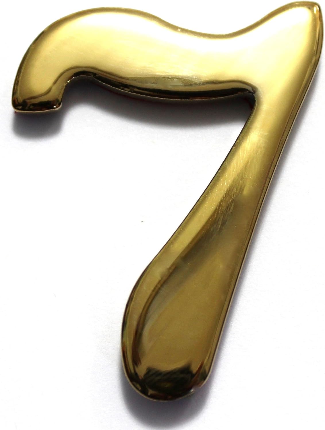 2" Solid Brass Mailbox Number #7 / Better Box Mailboxes Two Inch Tall Numbers with 3M Peel and Stick Auto Grade Adhesive - Clear Coat Sealed