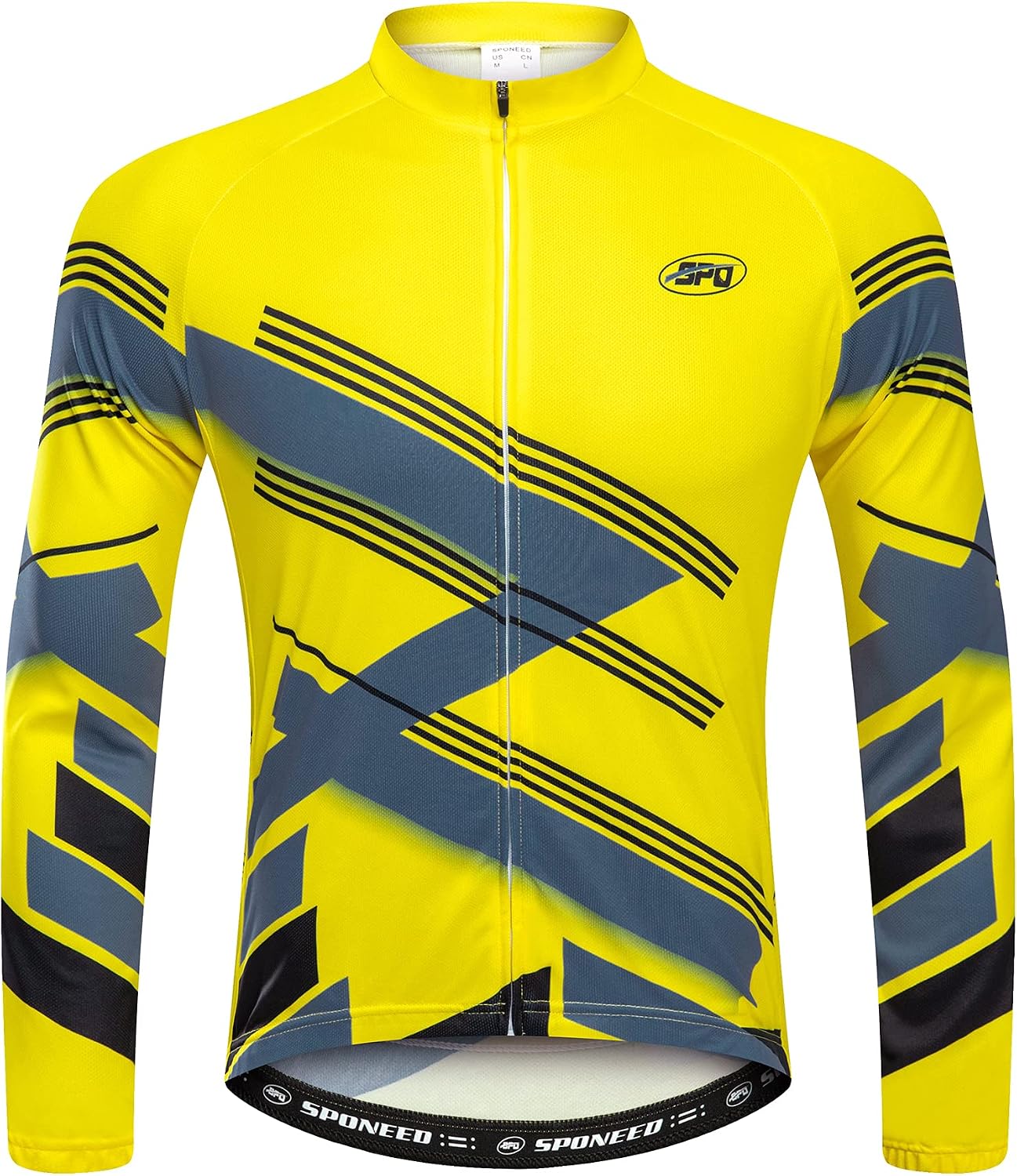 sponeed Cycling Clothes for Men Long Sleeve Mountain Bike Road Bicycle Shirt Jerseys Padded Pants Biking Outfits