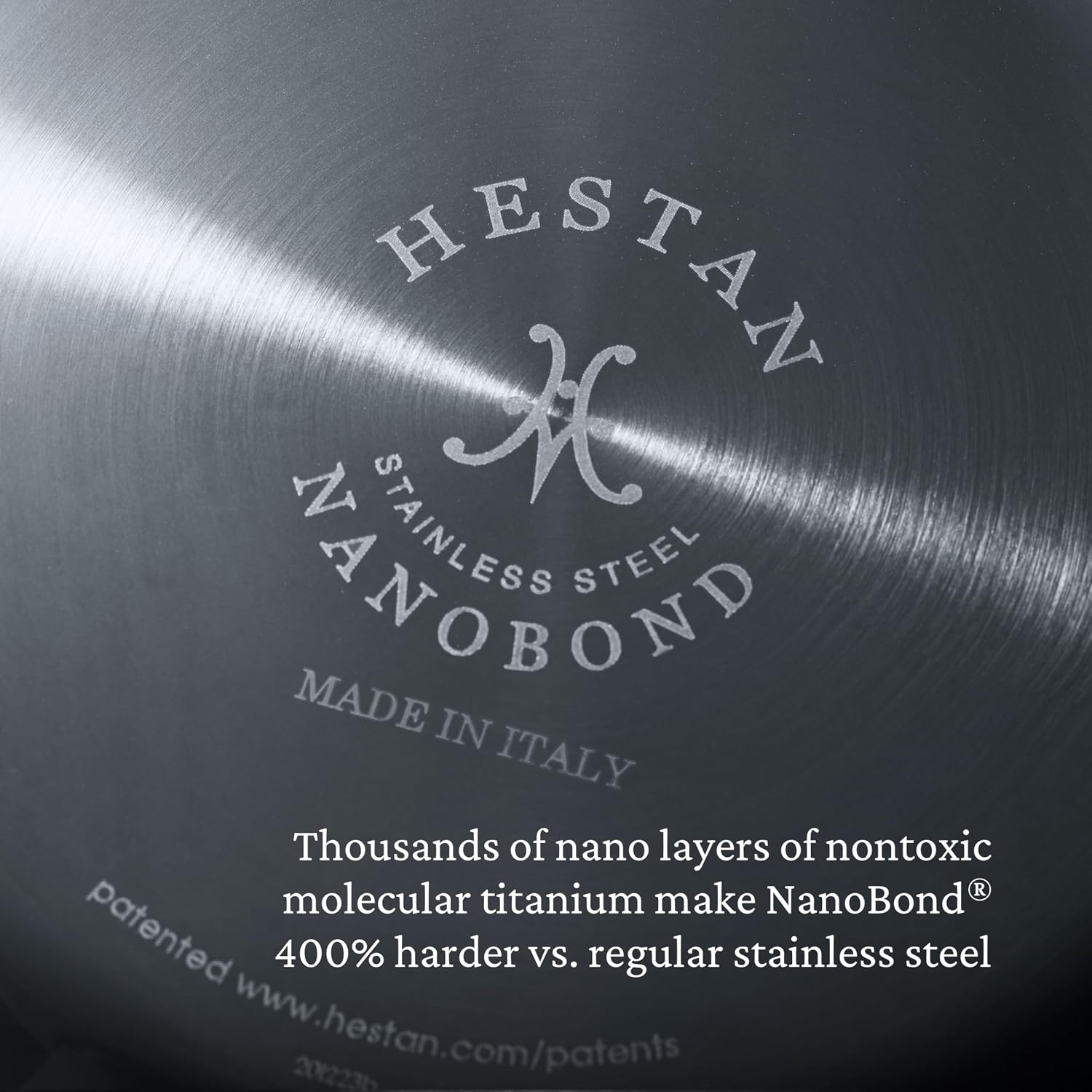 Hestan NanoBond Molecular Titanium Saute Pan with Lid, 3.5-Quart - PFAS-Free Stainless Steel, 4x Stronger, 1050°F Safe, Induction Compatible