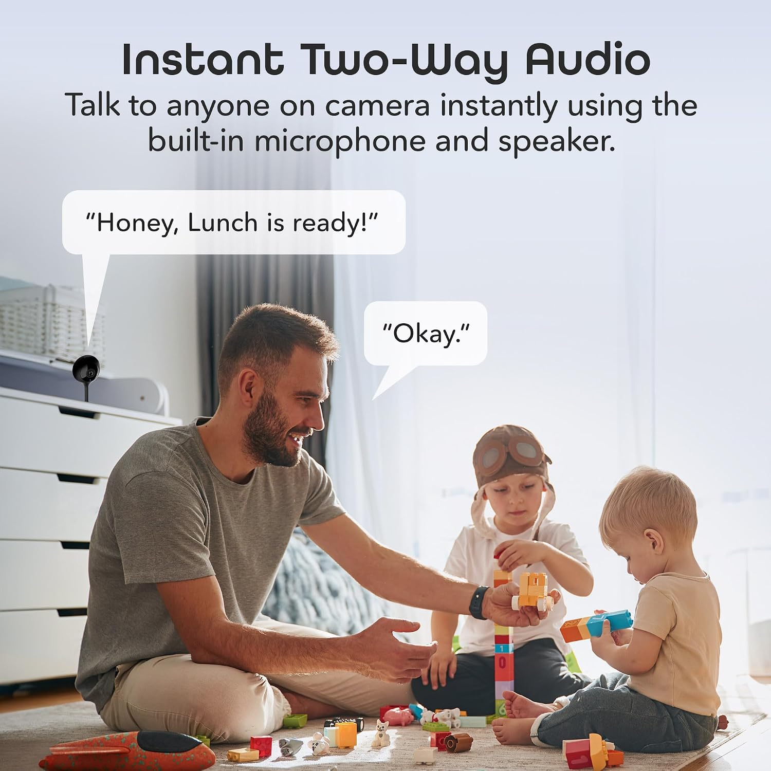 Geeni Look 1080p Indoor Camera, Full HD Wi-Fi & Motion Detection, 2-Pack | 2-Way audio, night vision, works with Alexa & Google Home
