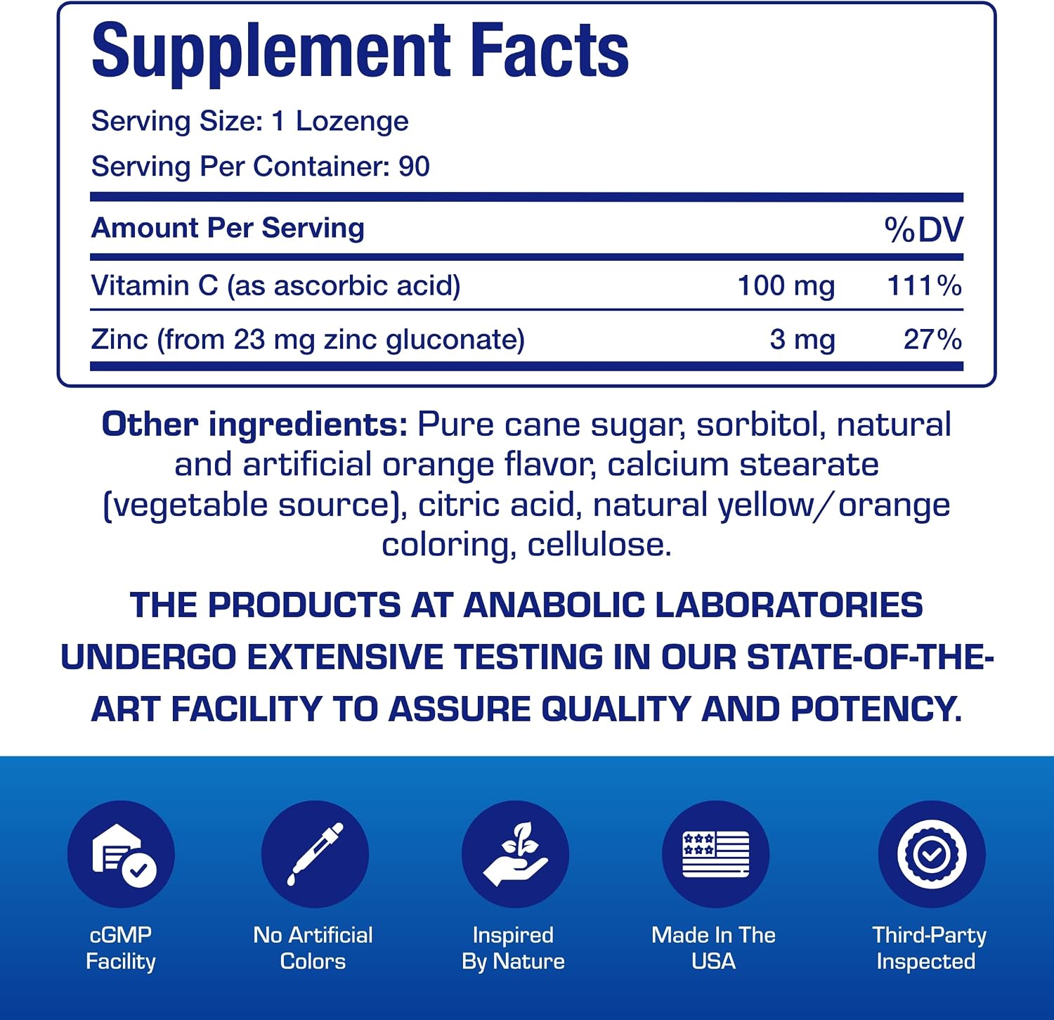 Zinc Lozenges with Vitamin C for Immune Support - High Absorption Vitamin C and Zinc Lozenges for Adults Daily and Seasonal Wellness - Tasty Immune