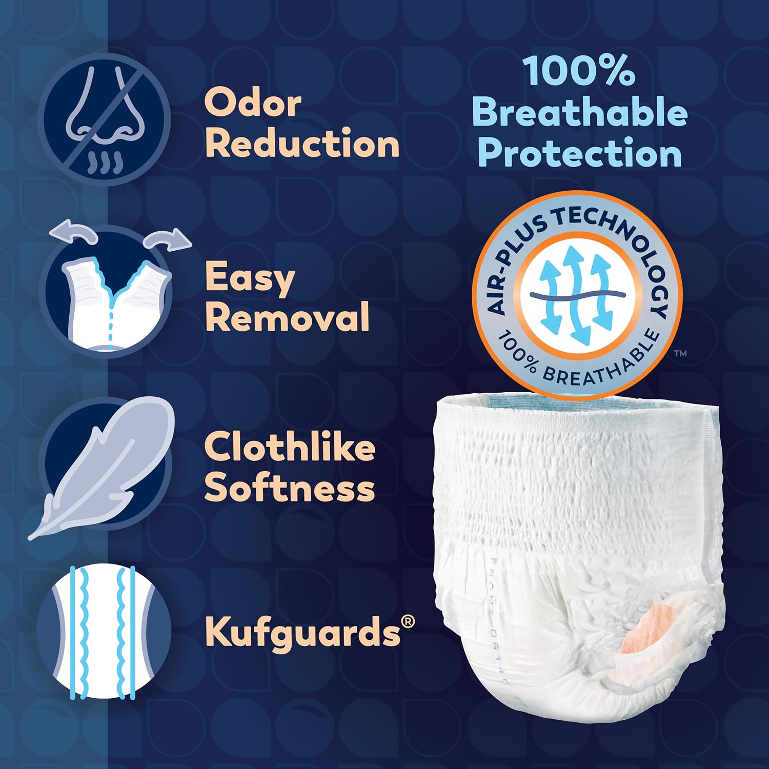Tranquility Overnight Absorbent Underwear, S, Maximum, 36 in, 20 ct | All-Night Sleep, Breathable Comfort, Adult Diapers