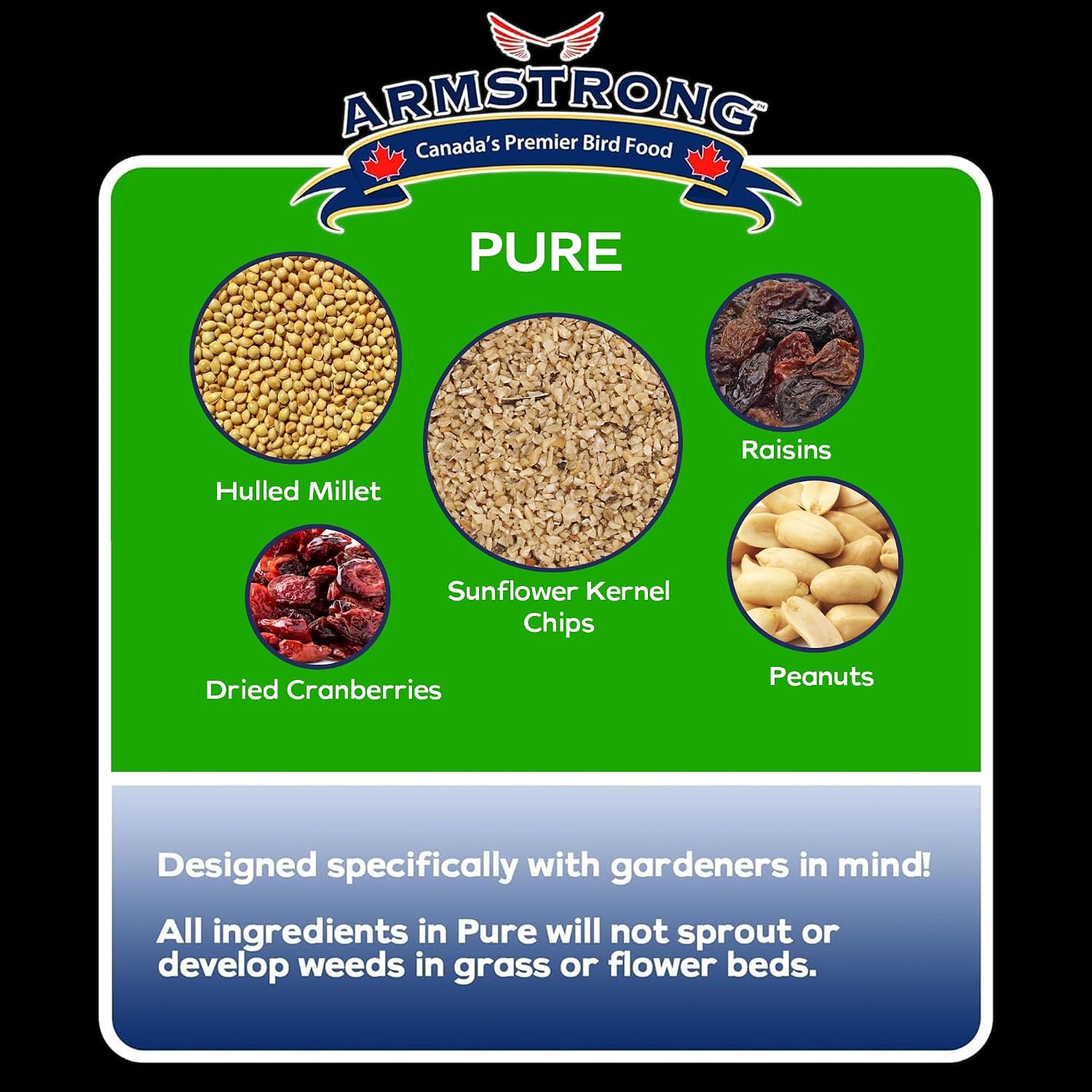 Armstrong Wild Bird Food Royal Jubilee Pure Bird Seed Blend, 20 Pounds - No-Mess, No-Sprouting Formula for Clean & Easy Feeding