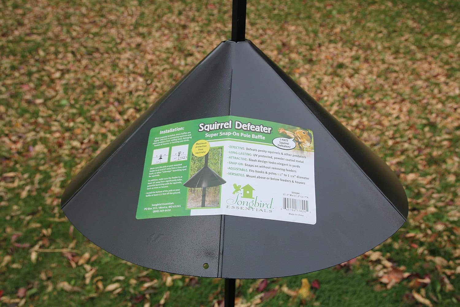 18 Inch Snap-On Squirrel Defeater Pole Baffle