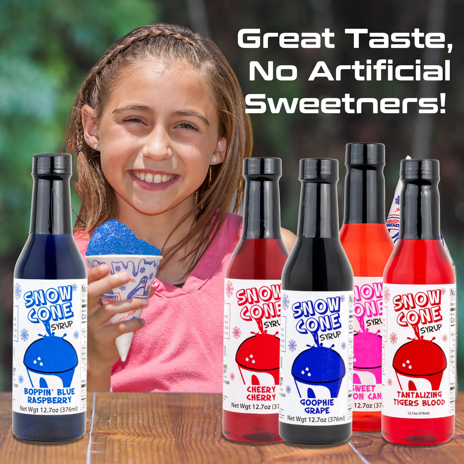 12.7oz Sno-Cone Syrups (4 Pack)