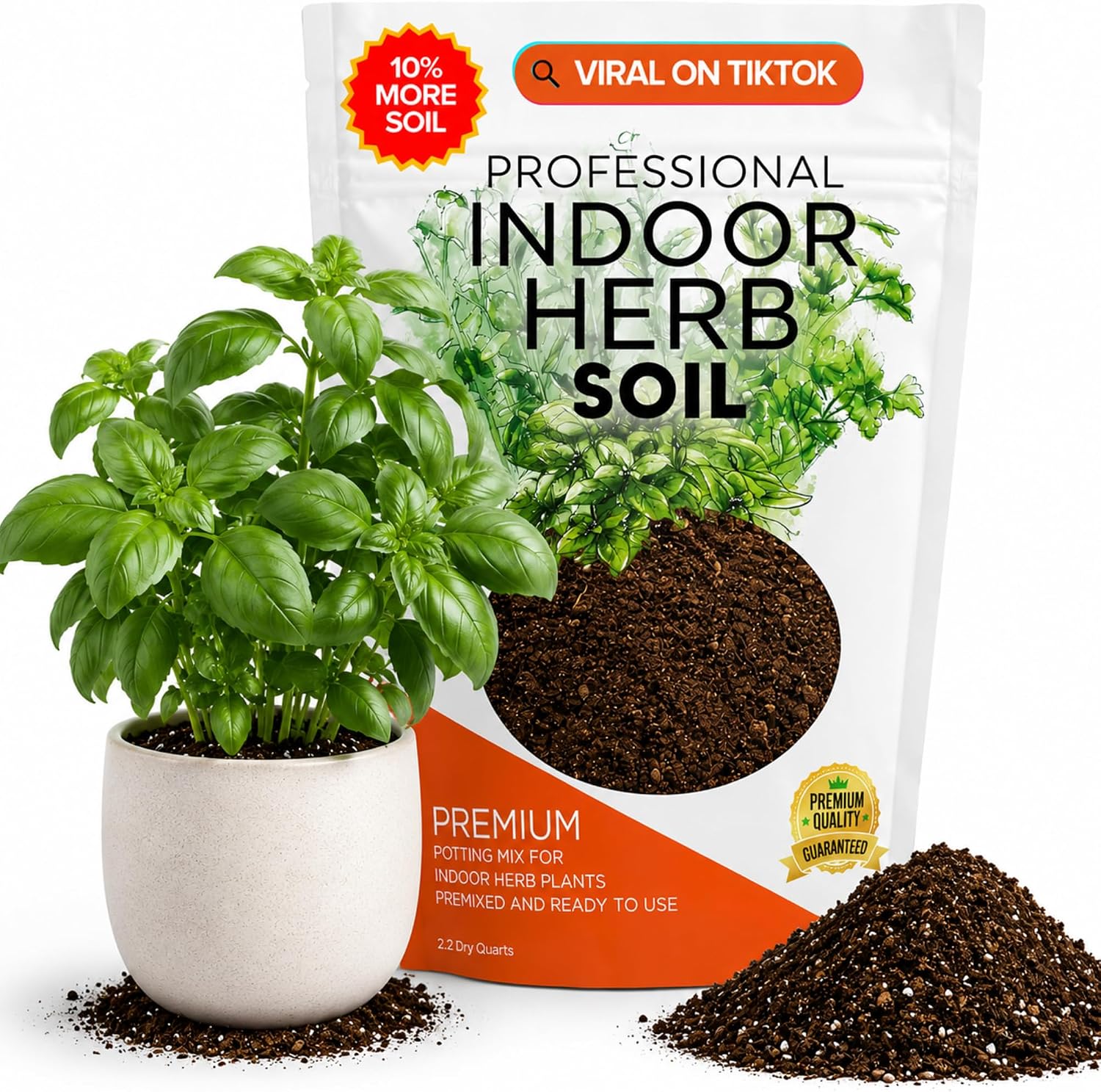 Professional Bonsai Soil Mix Ready to Use | Large 2.2 Quarts, Premium Potting Soil for Bonsai Trees