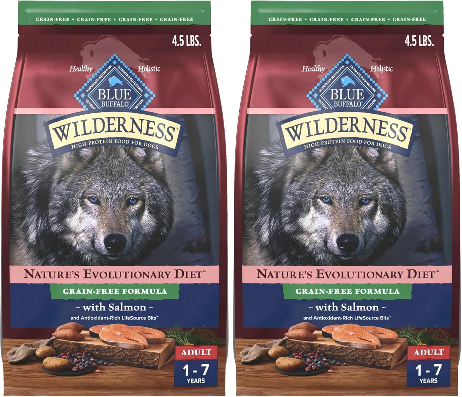 Blue Buffalo Wilderness Chicken Adult Dry Dog Food, Grain-Free, 24 lb | 39g Protein, Real Chicken #1 Ingredient, Supports Immunity with Antioxidant-Rich LifeSource Bits, Promotes Healthy Muscles