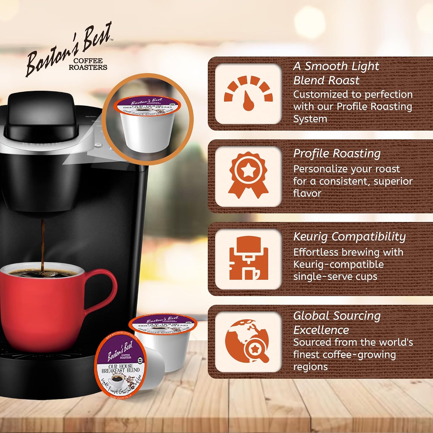 Boston’s Best - Aloha Coconut Flavored Delicious Gourmet Coffee Compatible with Keurig Coffee Maker, 1 Count (42 Single Serve Cups)