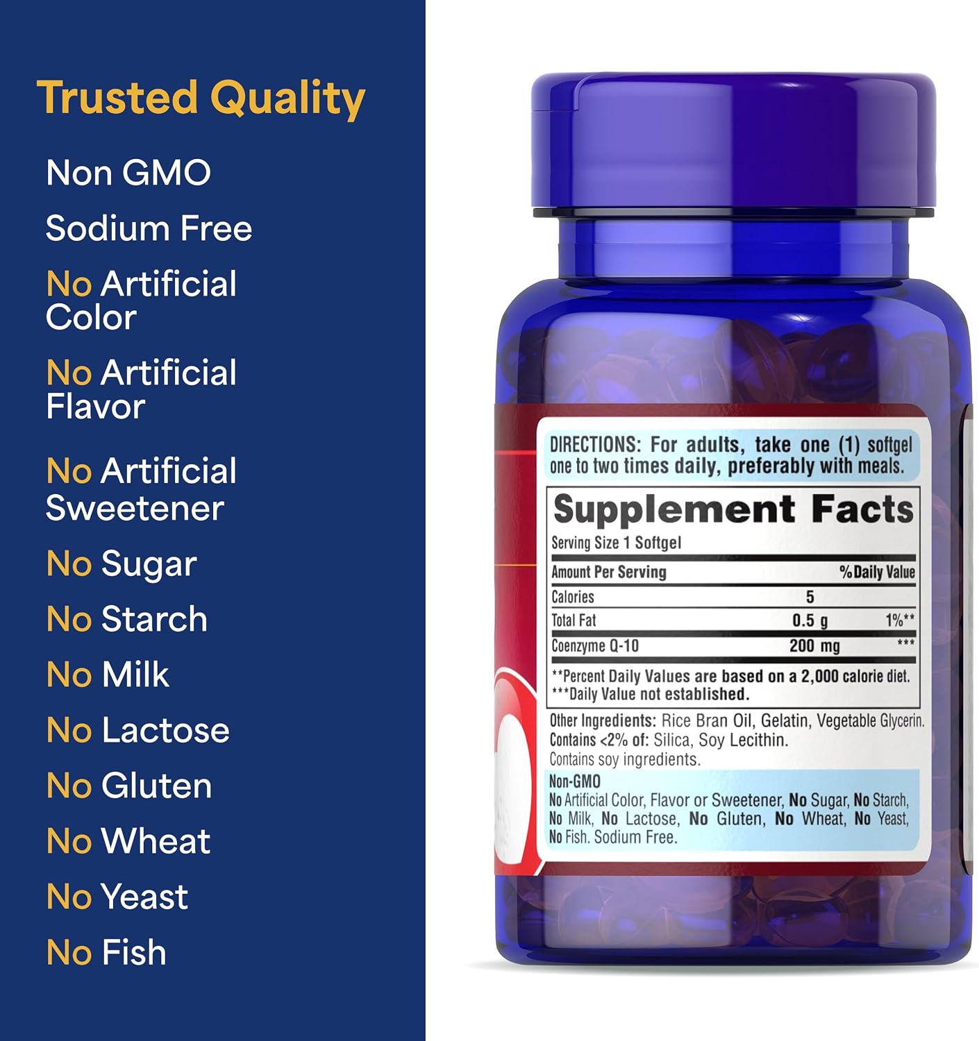 Puritan's Pride Coenzyme CoQ10 200mg, 240 Softgels
