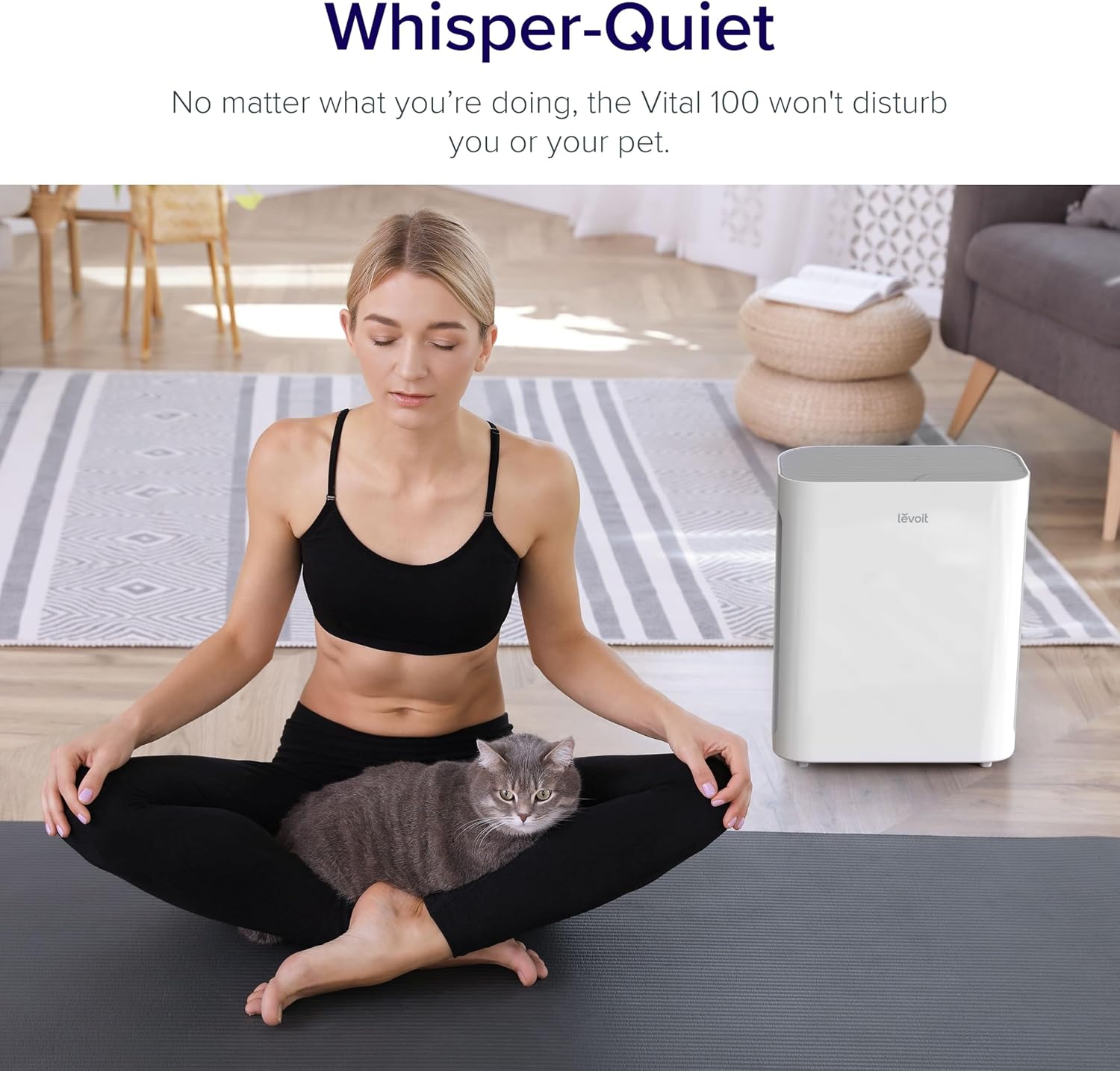 Levoit Air Purifier for Home Pets Bedroom Dorm Room, Smart & Voice Control