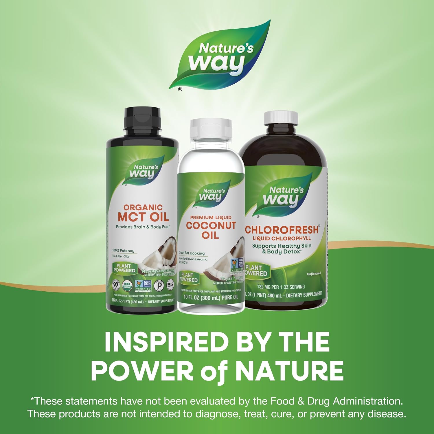Nature's Way Liquid Coconut Oil, Oil for Cooking, Hexane-Free, 10 Fl Oz | Superior Flavor and Aroma, Stays Liquid, 13 g MCTs per Serving(1)