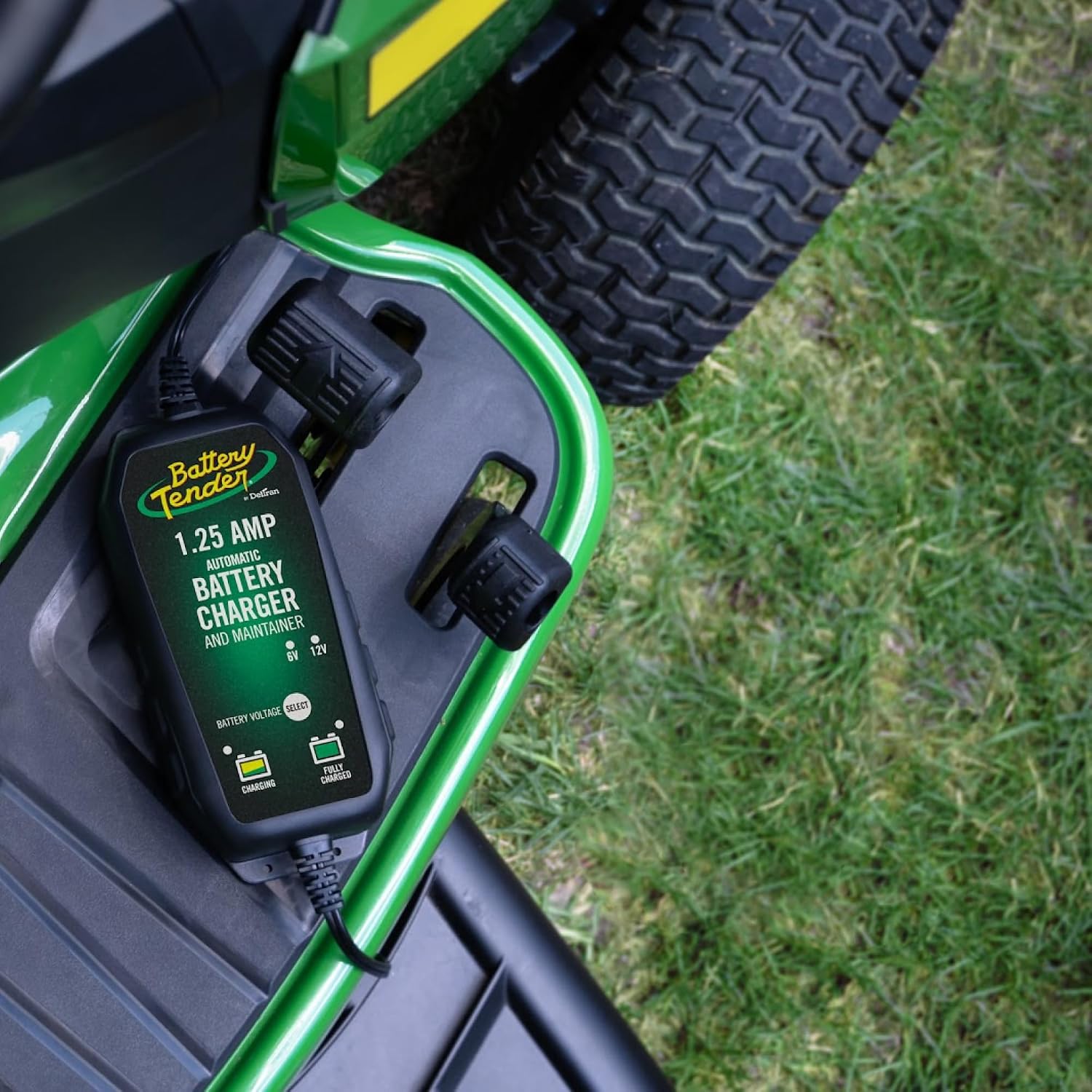 Battery Tender Plus 12V 1.25 AMP Battery Charger and Maintainer: Fully Selectable 6V or 12V Battery Charger and Maintainer for Powersports ATVs