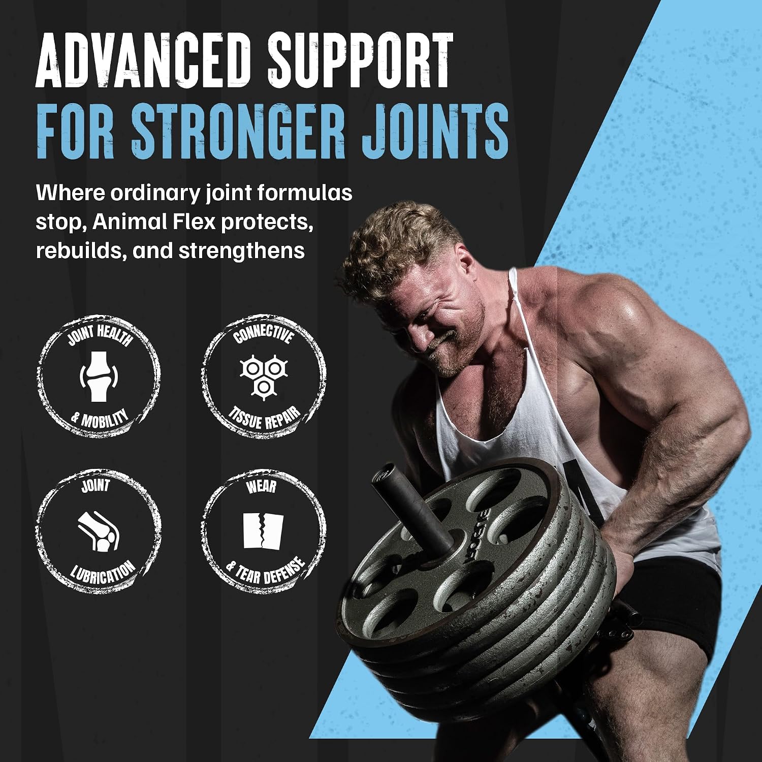 Animal Flex - Glucosamine Chondroitin Joint Supplement for Women and Men Discomfort with Turmeric, MSM, Boswellia for Cartilage, Joint Health, Muscles, Back, Knees, Shoulder, and Hip, 44 Packs