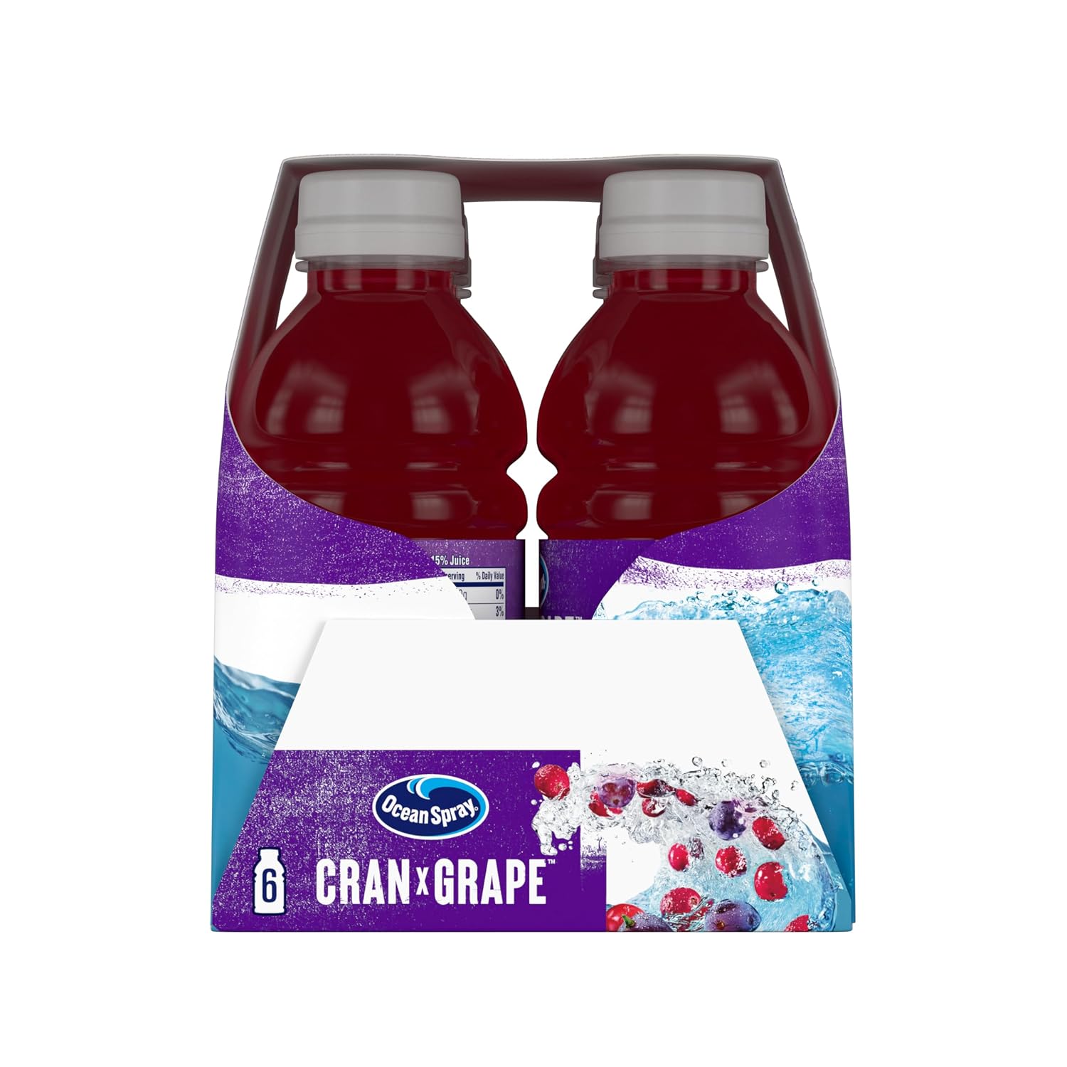 Ocean Spray® Cran-Grape® Juice Drinks, 10 Ounce Bottles, 6 Count | Ocean Spray® Cran-Grape® Juice Drinks, Made with Real Fruit Juice, 10 Fluid Ounce Bottles, 6 Count