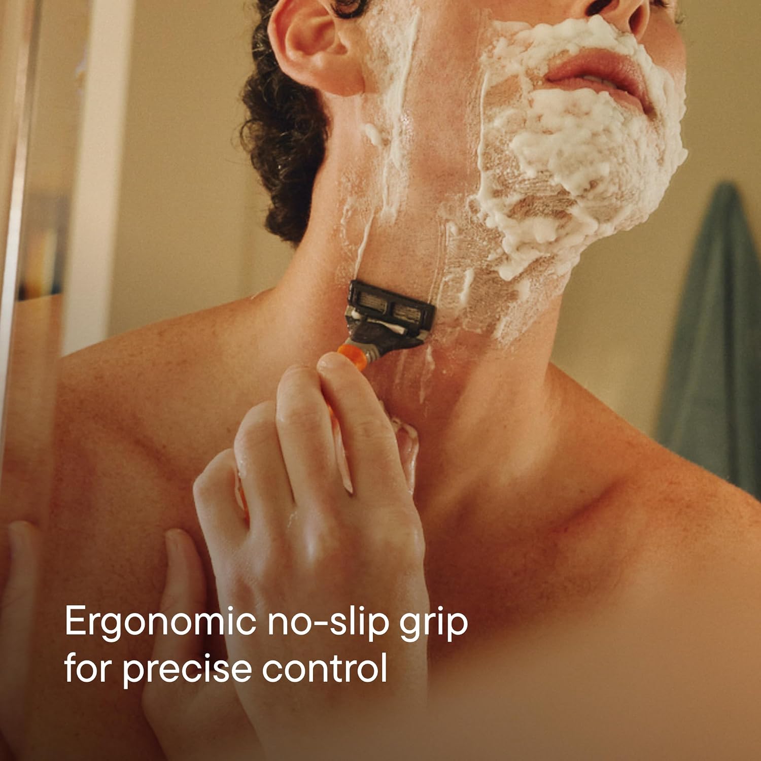 Harry's Original Shaving Kit for Men - Razor Handle, 3 Refills, Shave Gel