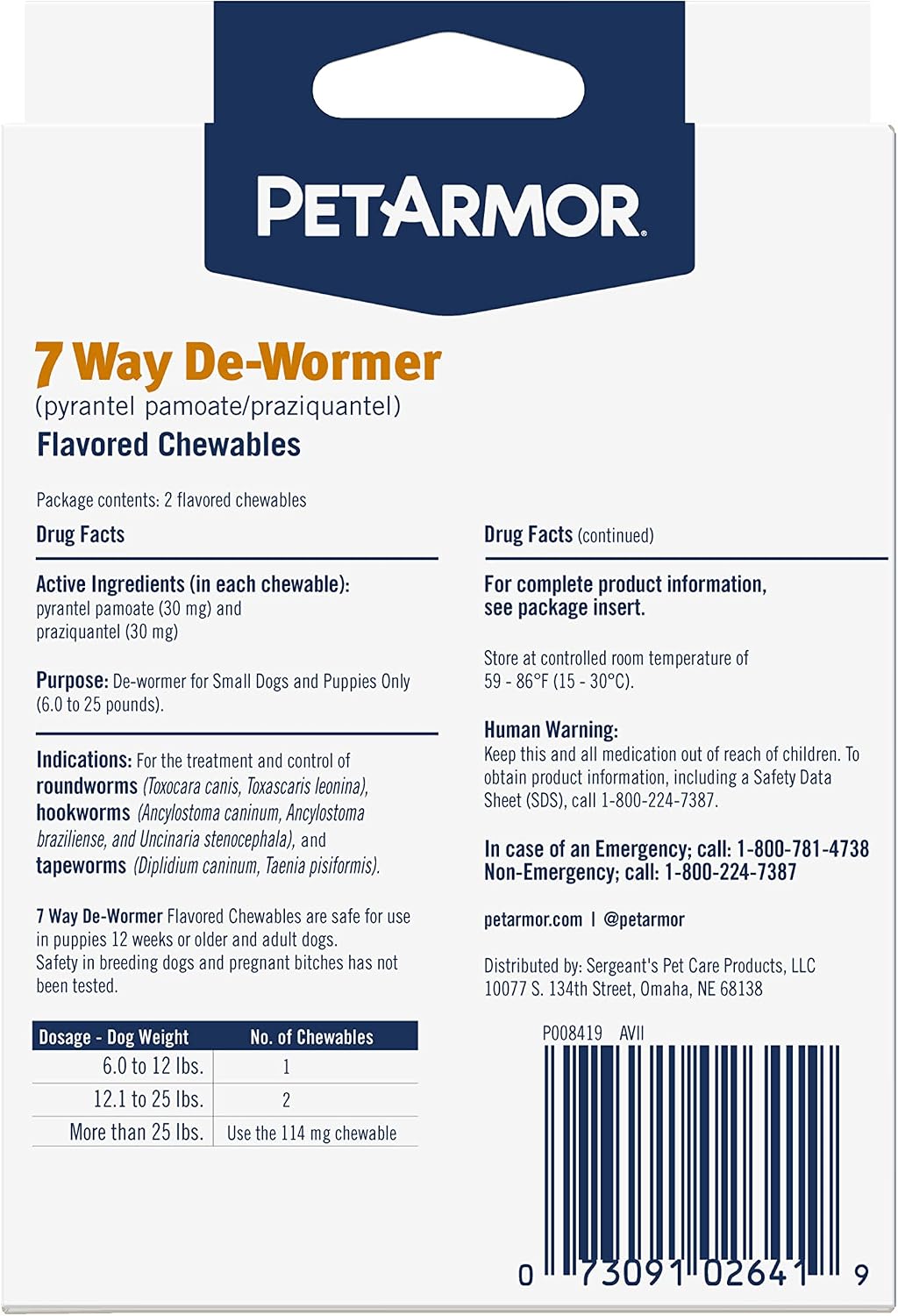 PetArmor Sure Shot Liquid Dewormer Dogs, Roundworms/Hookworms, 2oz | Ideal for Dogs & Puppies 2 Weeks+; Removes 2 Roundworms & 2 Hookworms; vet-quality formula; Precise Liquid Dosing
