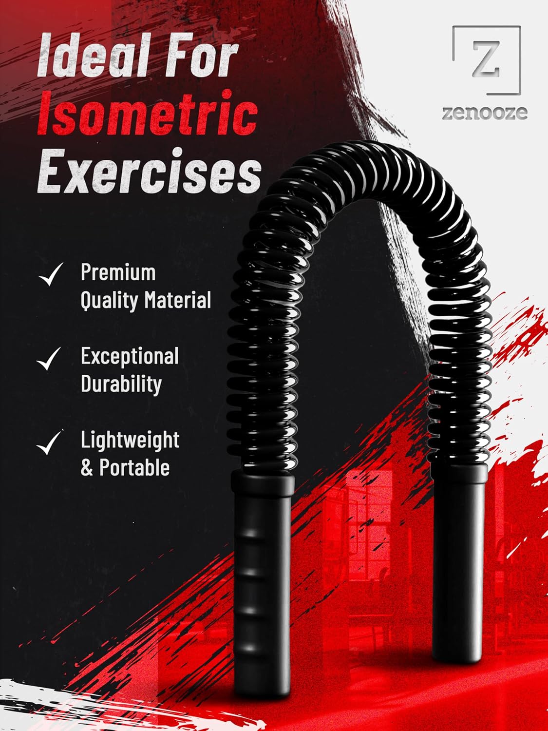 Zenooze's Power Twister Flex Bar, The Ultimate Upper Body Exercise Equipment for Strengthening Your Chest Workout, Shoulders, Biceps, Arms