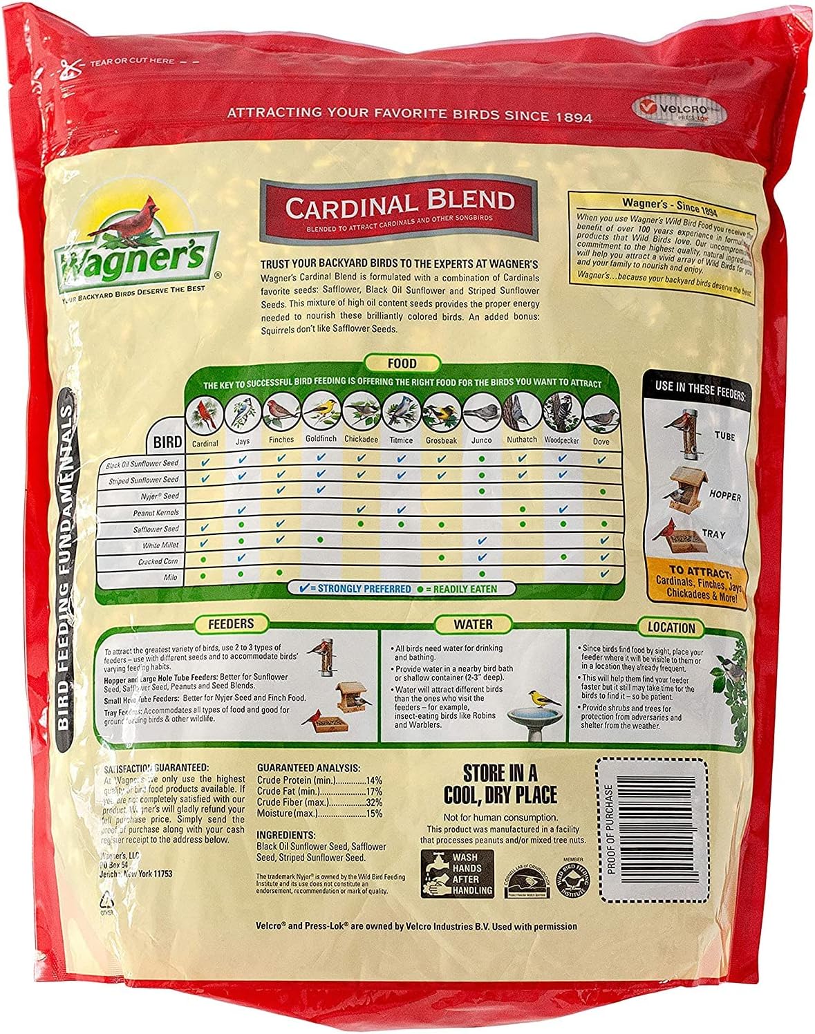 Wagner's 62032 Cardinal Blend Wild Bird Food, 6-Pound Bag