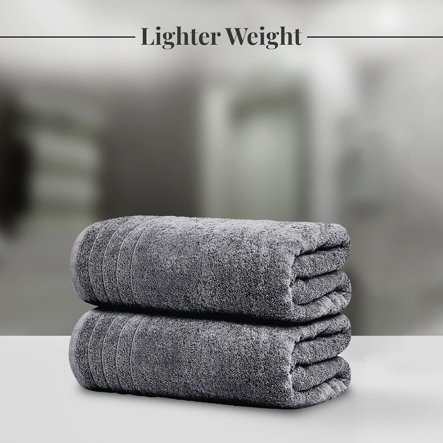 Tens Towels 8 Piece Towel Set, 2 XL Bath, 2 Hand, 4 Washcloth, Dark Grey