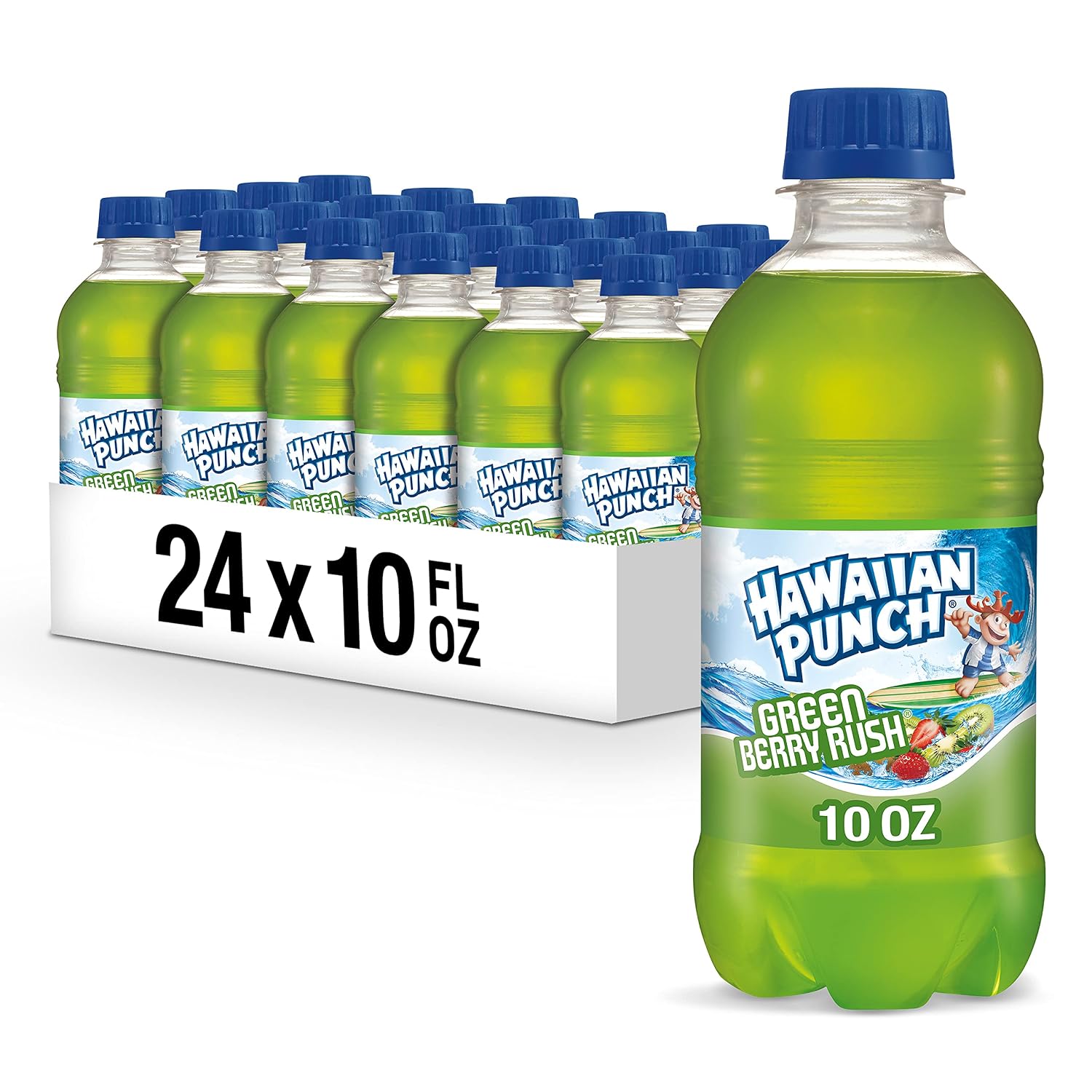 Hawaiian Punch Polar Blast Fruit Juice Drink, 10 Fl Oz Bottles, 24 Count (4 Packs Of 6), Ready-to-drink, On-the-go, Caffeine-free, Carbonation-free, Gluten-free, Excellent Source Of Vitamin C