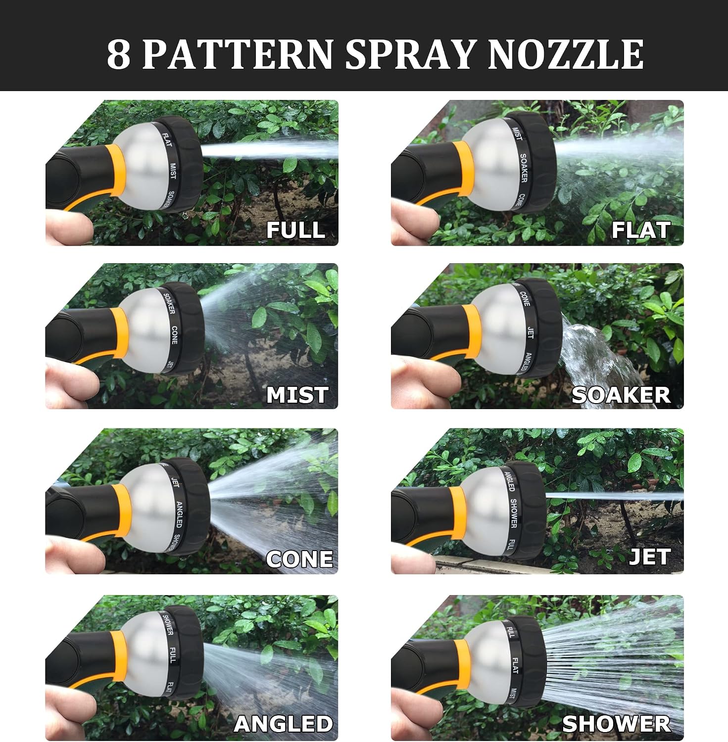 TheFitLife Flexible Metal Garden Water Hose - Upgrade Leak and Fray Resistant Design, Stainless Steel with Solid Fittings and Sprayer Nozzle