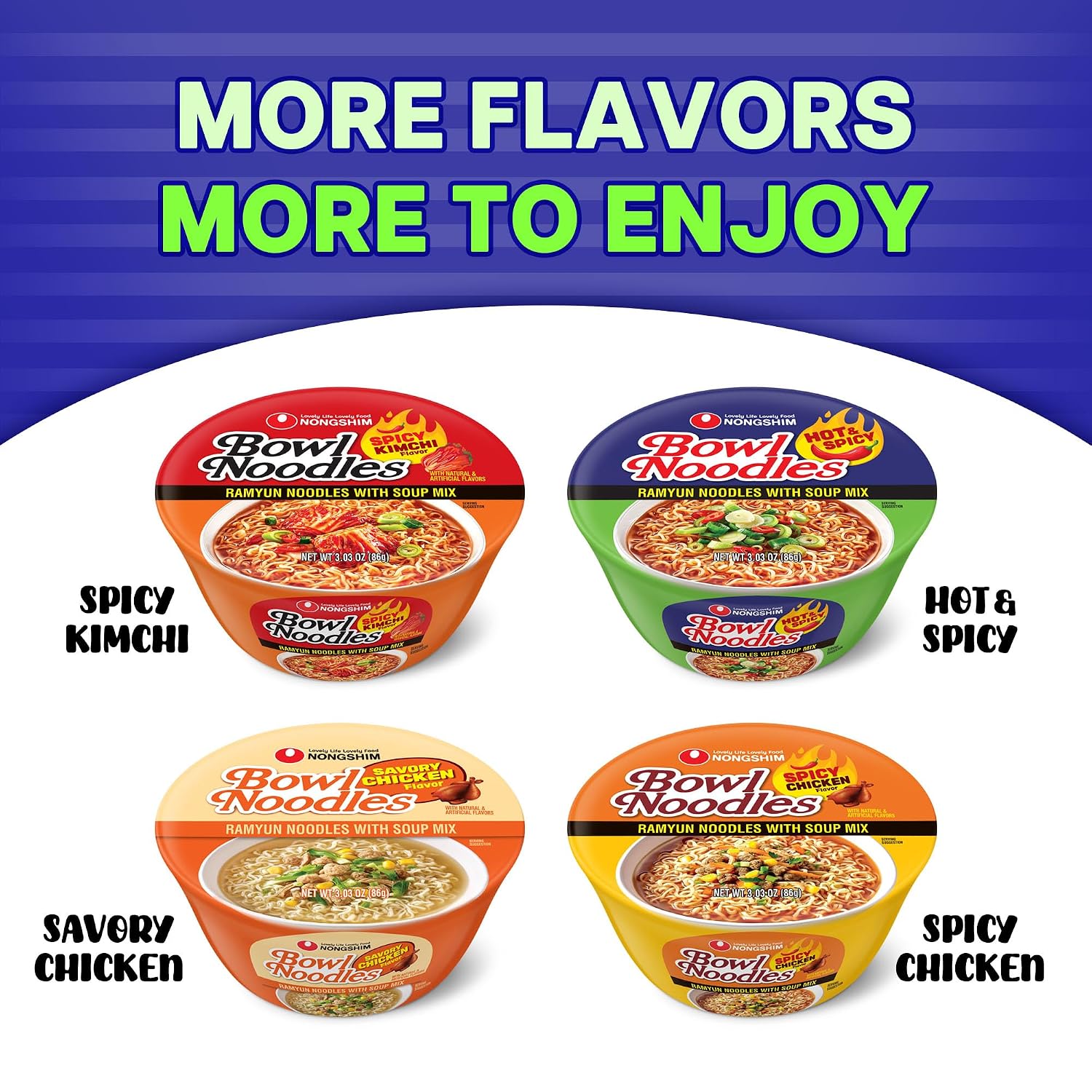 Nongshim HOT & SPICY Noodle Soup, 3.03 Ounce (Pack of 1)
