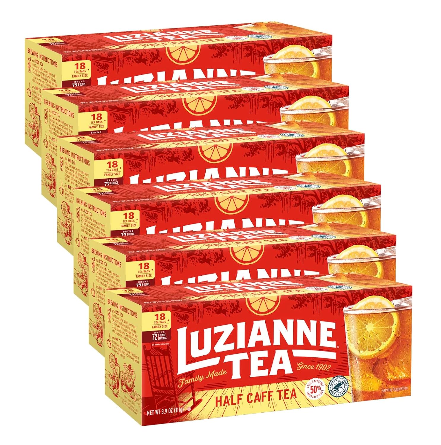 Luzianne Green Tea Bags, Family Size, 24ct Box (Pack of 1)