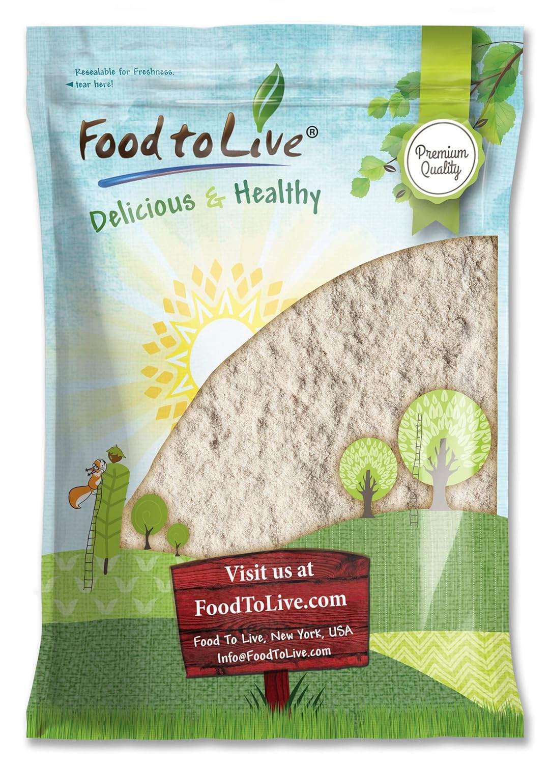 Food to Live Unbleached White Fine Pastry Flour, 2 Pounds – Stone Ground from Soft White Whole Wheat Berries, Finely Milled and Sifted, Unbromated