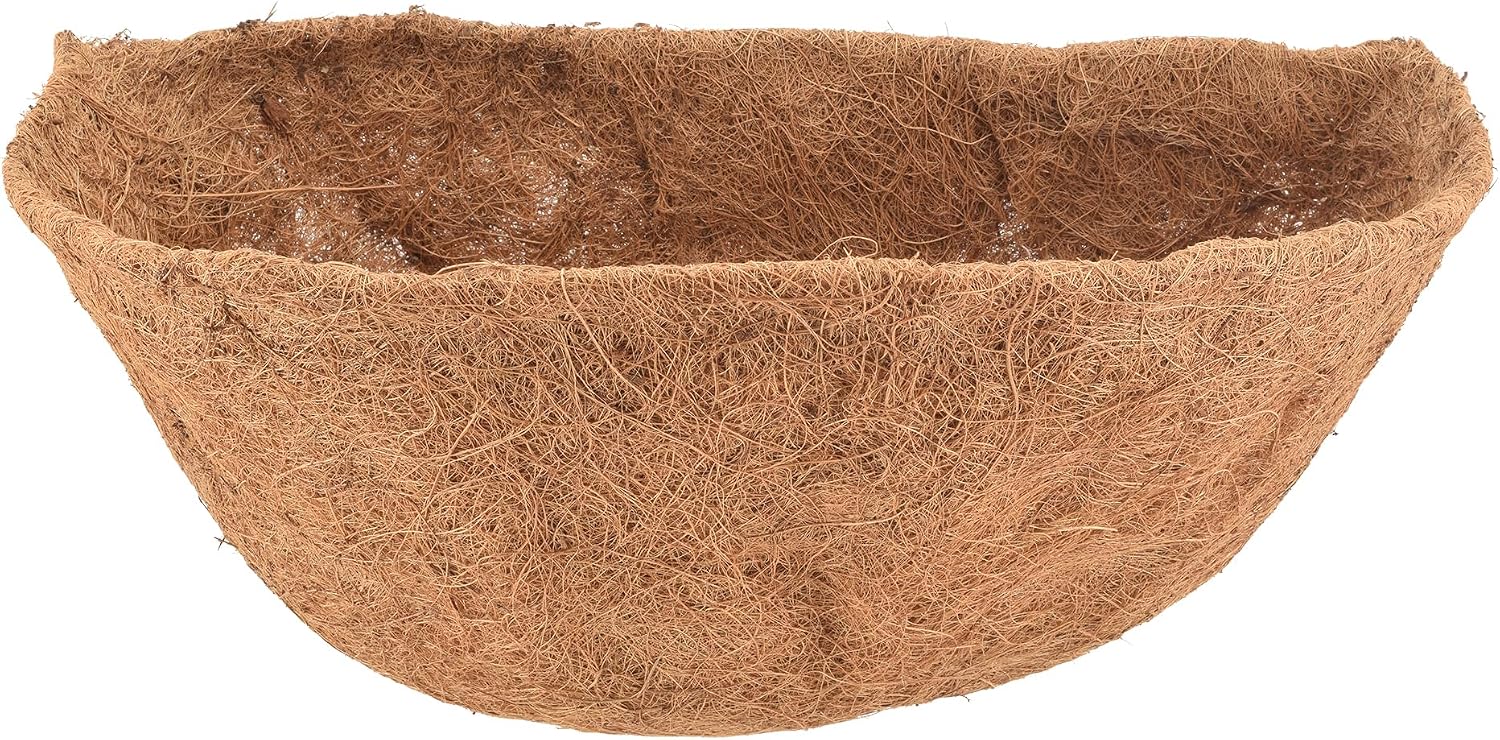 Arcadia Garden Products Extra Durable CB52 18-inch Coco Liner for Half Round Circle Wall Mounted Planters