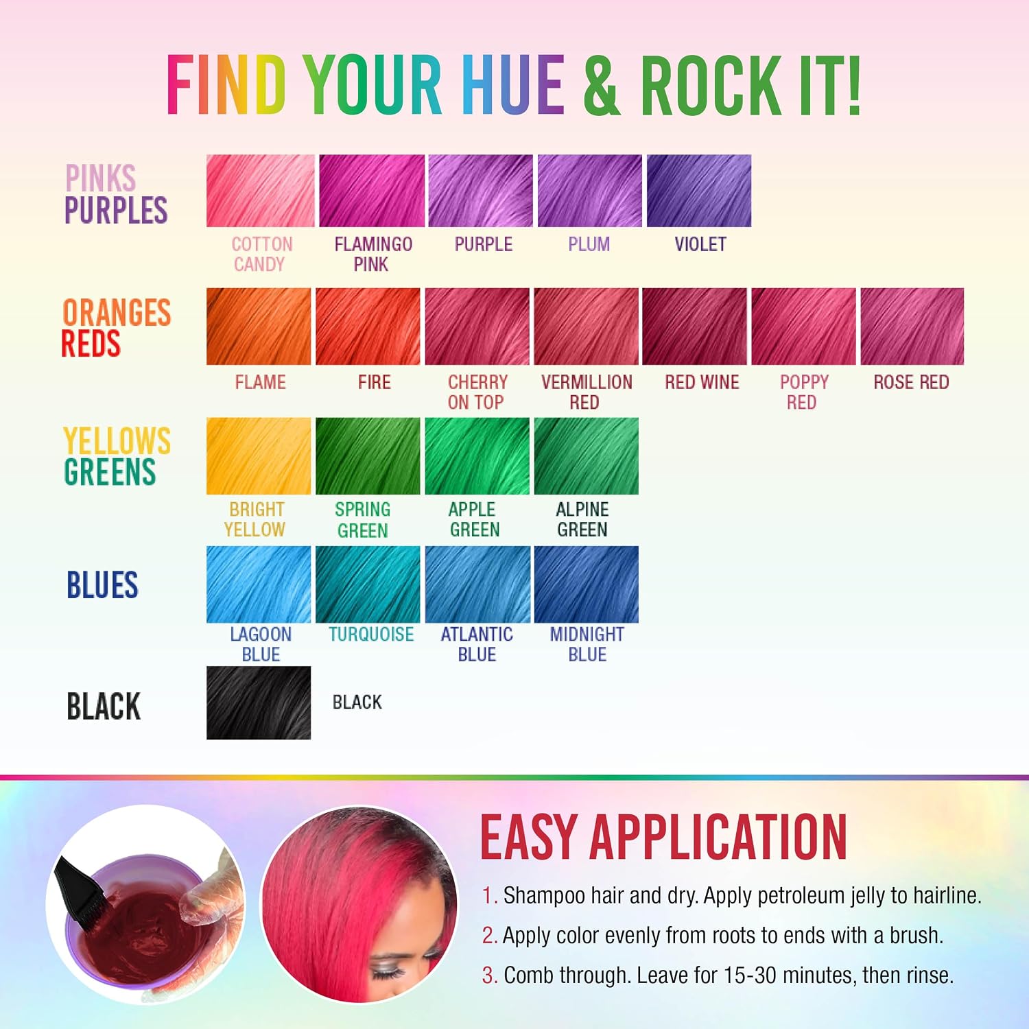 Punky Colour Flamingo Pink Semi Permanent Hair Color – Vibrant Pink Hair Dye, Vegan & Cruelty-Free Conditioning Formula, Lasts Up to 35 Washes, 3.5 fl oz