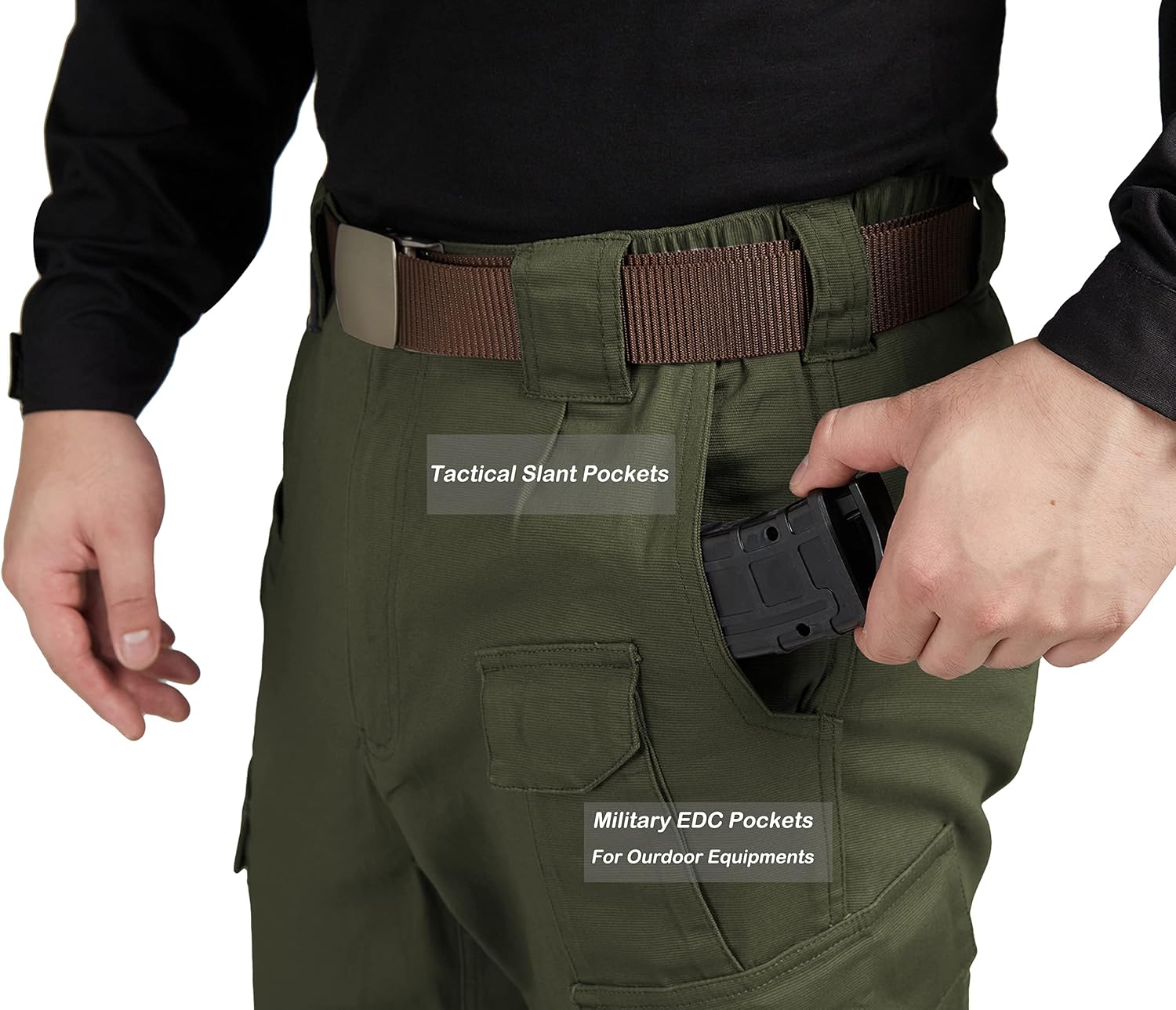 LABEYZON Men's Casual Cargo Work Pants Outdoor Lightweight Military Tactcial Pants for Men with 9 Pockets