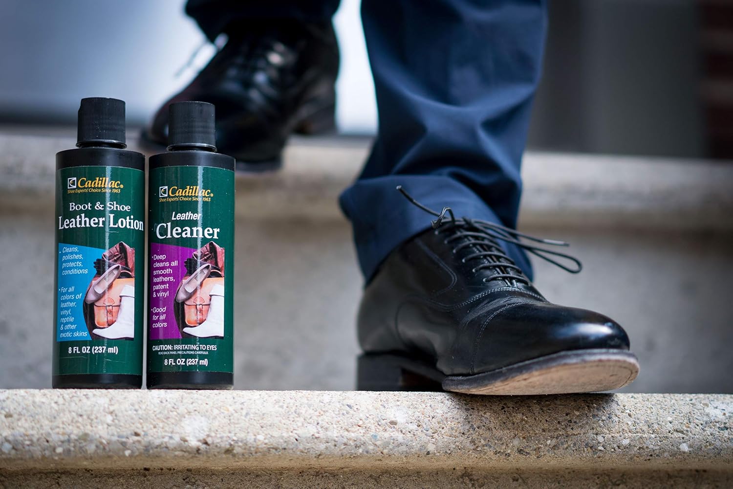 Cadillac Leather Cleaner, Shoes, Boots, Handbags, Auto | Removes dirt, grime and salt from finished leathers. For furniture and upholstery.