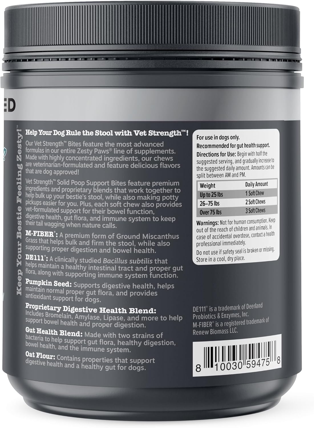 Zesty Paws Probiotics for Dogs - Digestive Enzymes for Gut Flora, Digestive Health, Diarrhea & Bowel Support - Clinically Studied DE111 - Dog Supplement Soft Chew for Pet Immune System - Pumpkin, 90ct