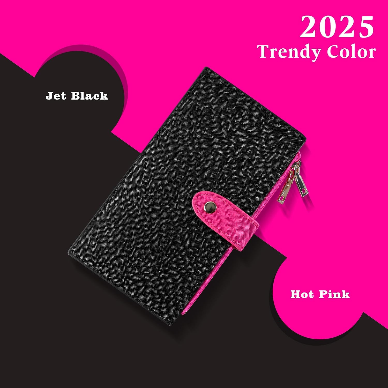 Travelambo RFID Wallet Women Large Size Bifold Multi Card Wallet Case with Zipper Pocke Credit Card Holder for Women