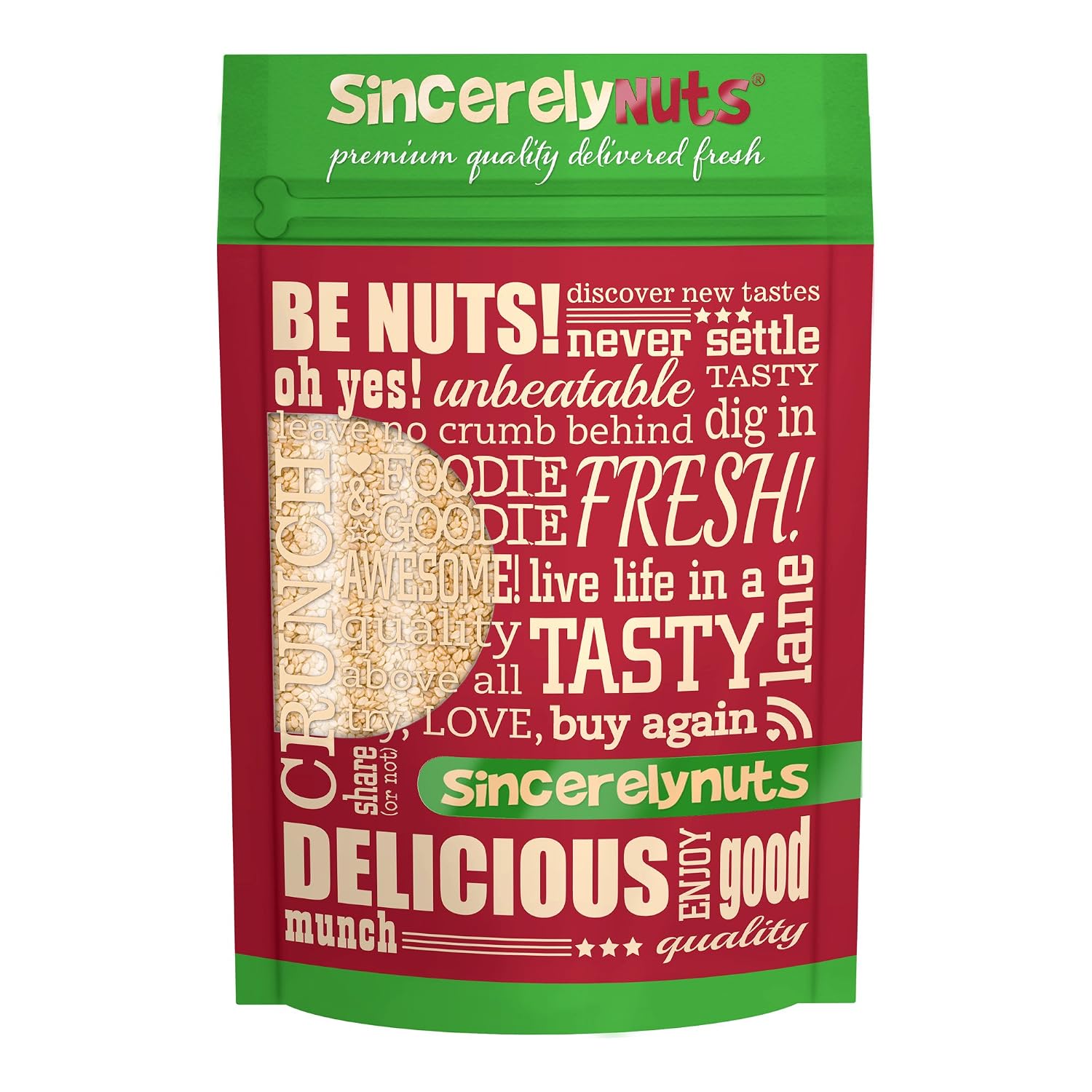Sincerely Nuts Hulled Sesame Seeds A Heart Healthy Snack Rich in Fiber, Minerals Antioxidants Source of Plant Based Protein Gluten Free Kosher, Bulk 3LB Bag