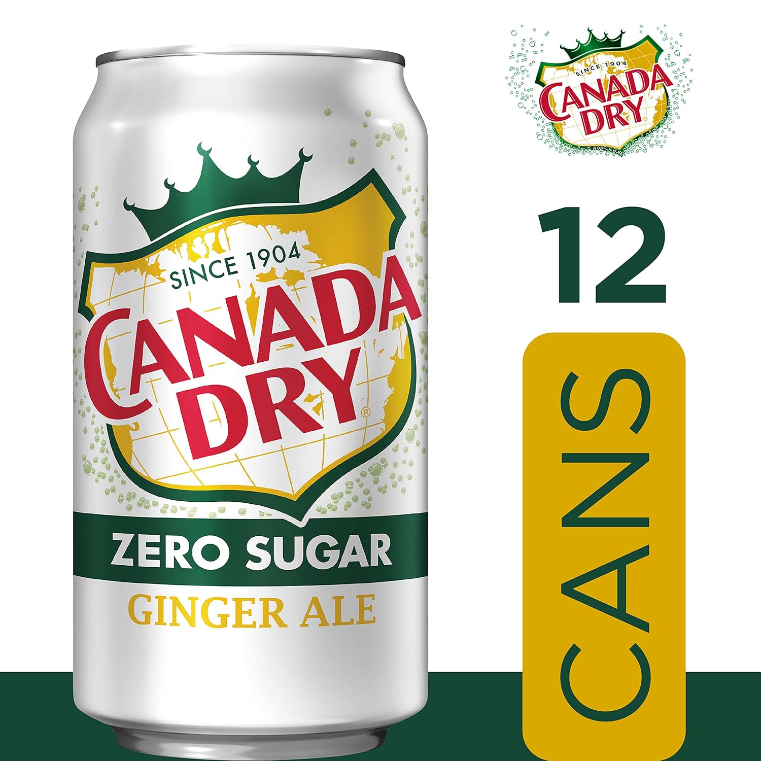 Canada Dry Ginger Ale Soda, 12 fl oz cans, 12 pack