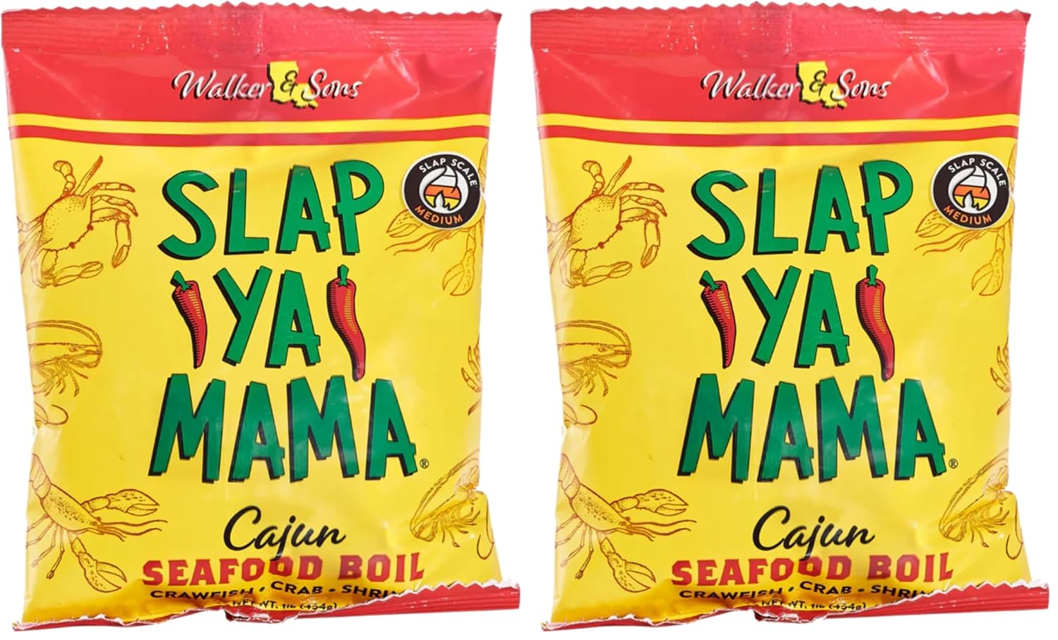 Slap Ya Mama Cajun Seafood Boil - 1lb Bag of Spicy Cajun Seasoning for Shrimp, Crab, Crawfish, Potatoes, Corn - Authentic Louisiana Flavor - NO MSG, Kosher, Gluten Free | one 1 lb bag of Cajun seafood boil seasoning for crawfish, shrimp, crab, corn, pota…