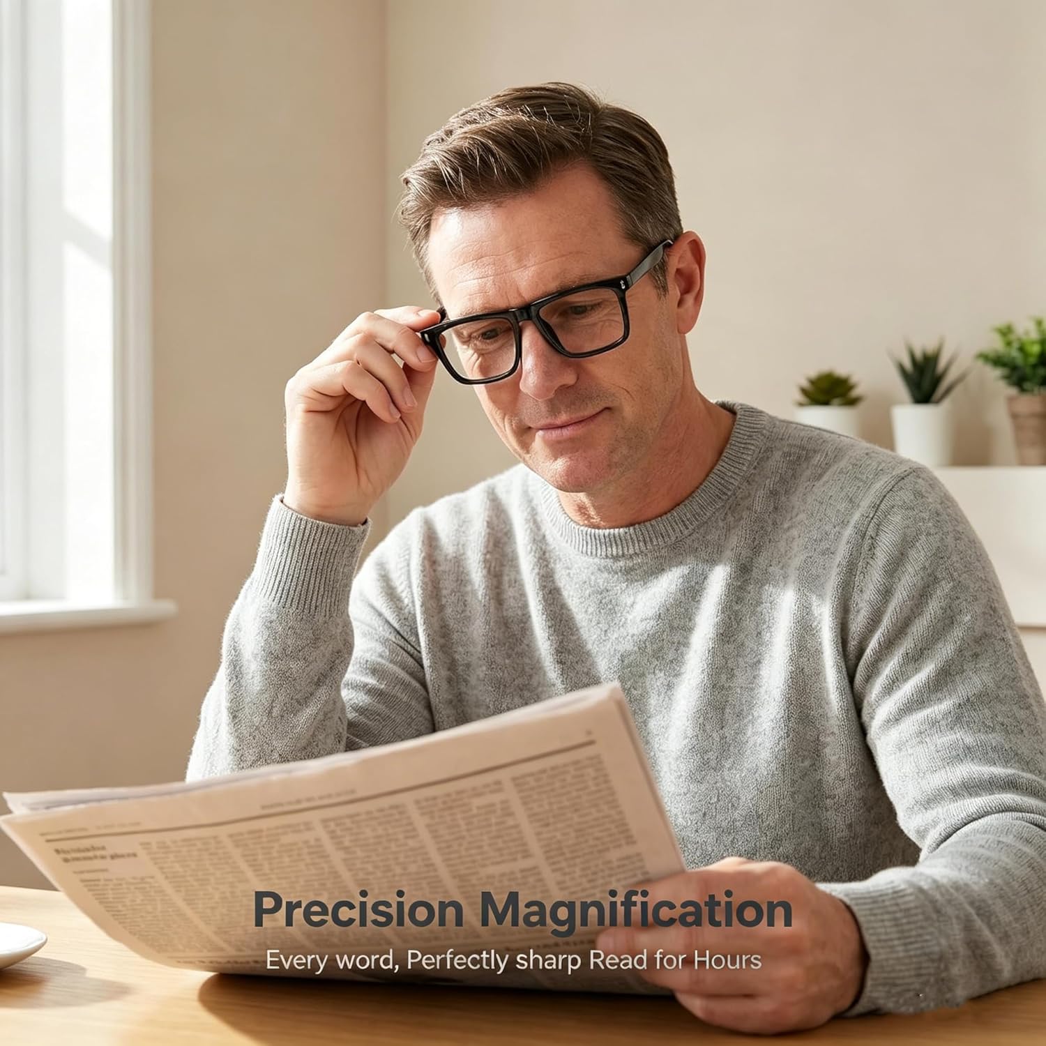 AQWANO Oversized Computer Reading Glasses Blue Light Blocking, 4 Pairs Stylish Fashion Design Anti UV Ray/Eye Strain/Glare Readers Men Women, 1.5