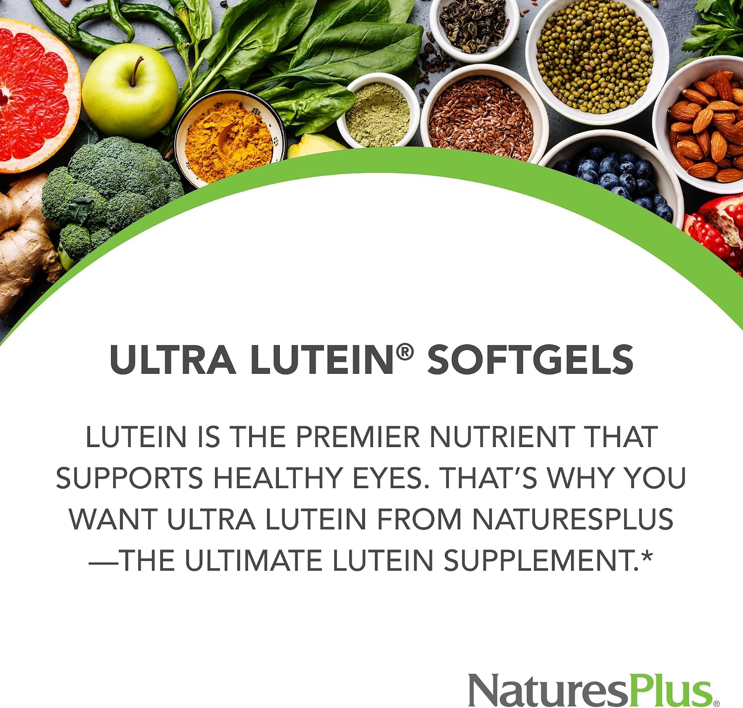 NaturesPlus Ultra Lutein 20 mg - 60 Softgels - Nutritional Support for Healthy Eye Function - 60 Servings