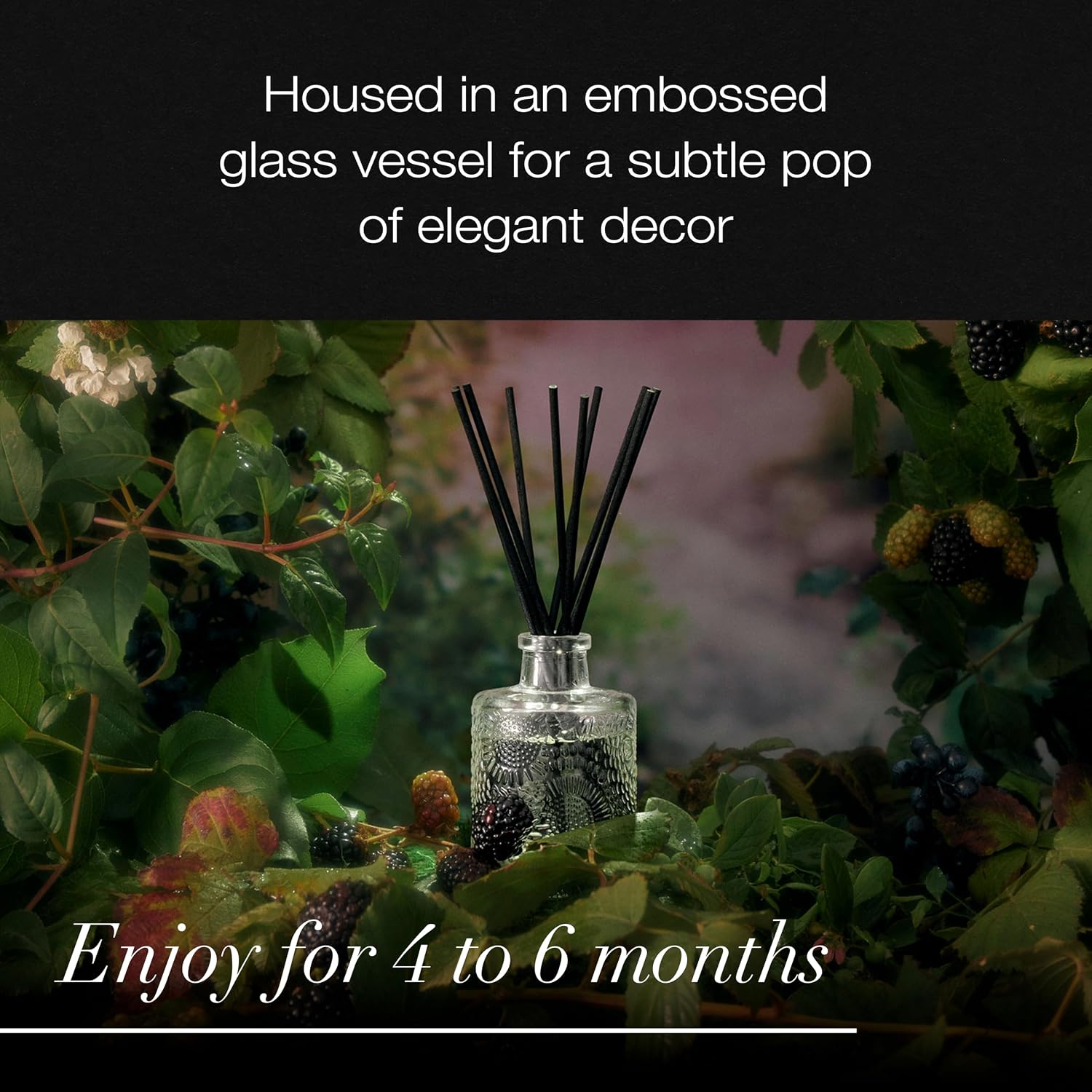 Voluspa Santal Vanille Scented Reed Diffuser, 3.4 oz, Luxury Santal Diffuser, Oil Reed Diffusers for Home, Handcrafted in the USA