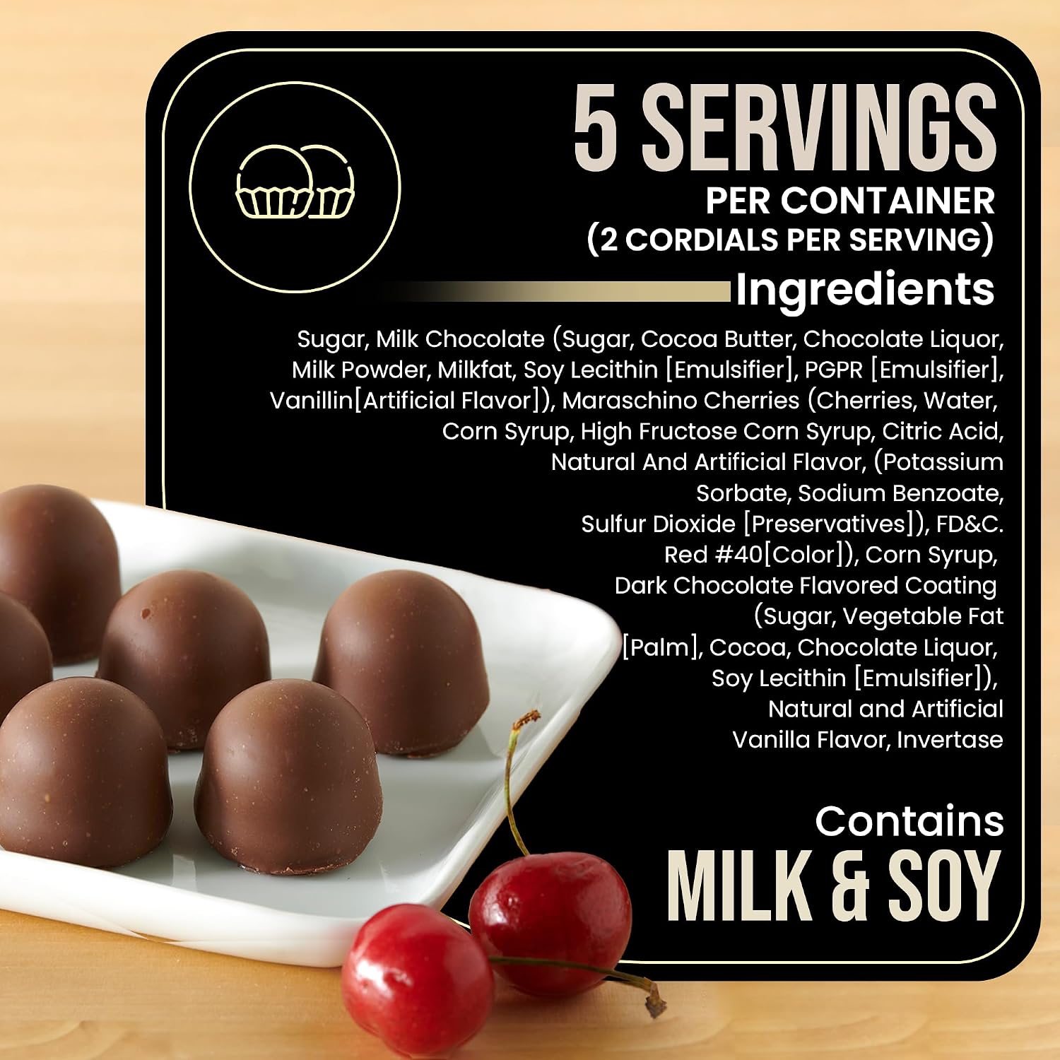 Queen Anne French Vanilla Chocolate Covered Cordial Cherries | 6.6 oz | 10 Piece Gift Boxes | Whole Maraschino Cherry Creamy Filled Liquid Center | Holiday Party Chocolate Candy